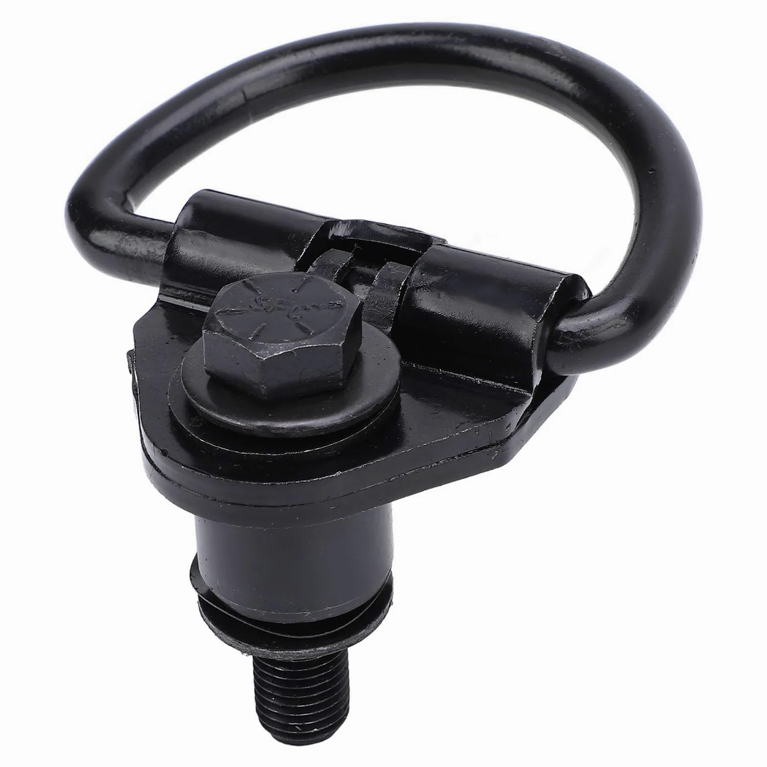Naroote Ganchos de Anillo en D con Revestimiento Inoxidable de Acero Negro para Furgoneta de Carga, 6 Ganchos de Amarre para -150-250 -350 2015-2024, Aptos para Cargas Pesadas y Condiciones Duras