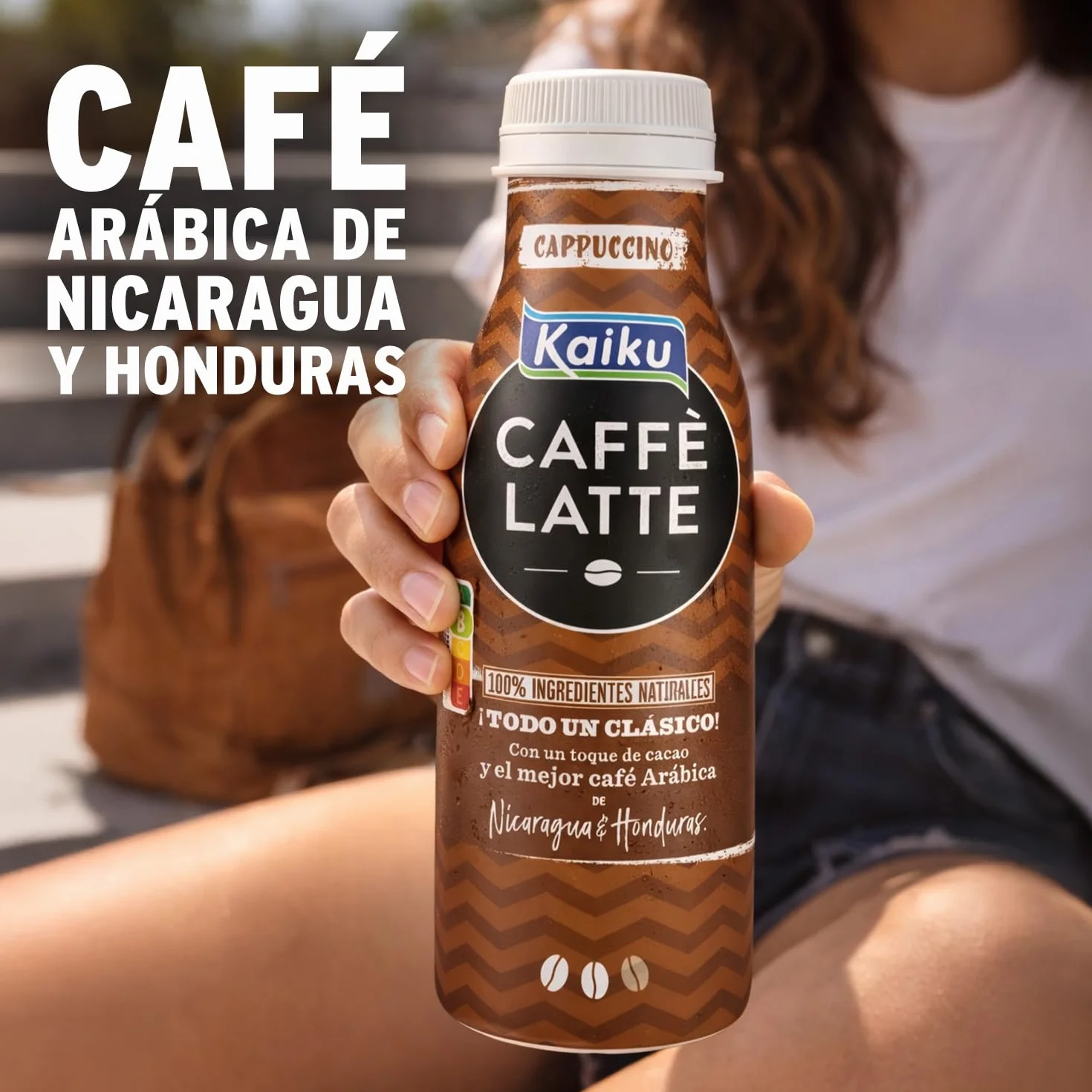 KAIKU CAFFÈ LATTE Cappuccino Pack 6 x 200 ml Café Frío con Leche y Cacao Listo para Tomar