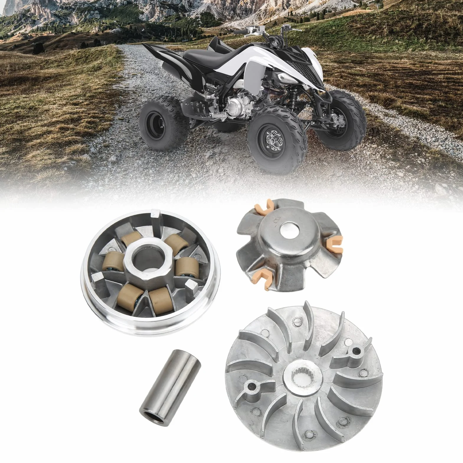 OUKENS Kit variador de carreras, kits variadores completos, accesorios de motocicleta de embrague delantero de motor para GY6-125 150 157CC