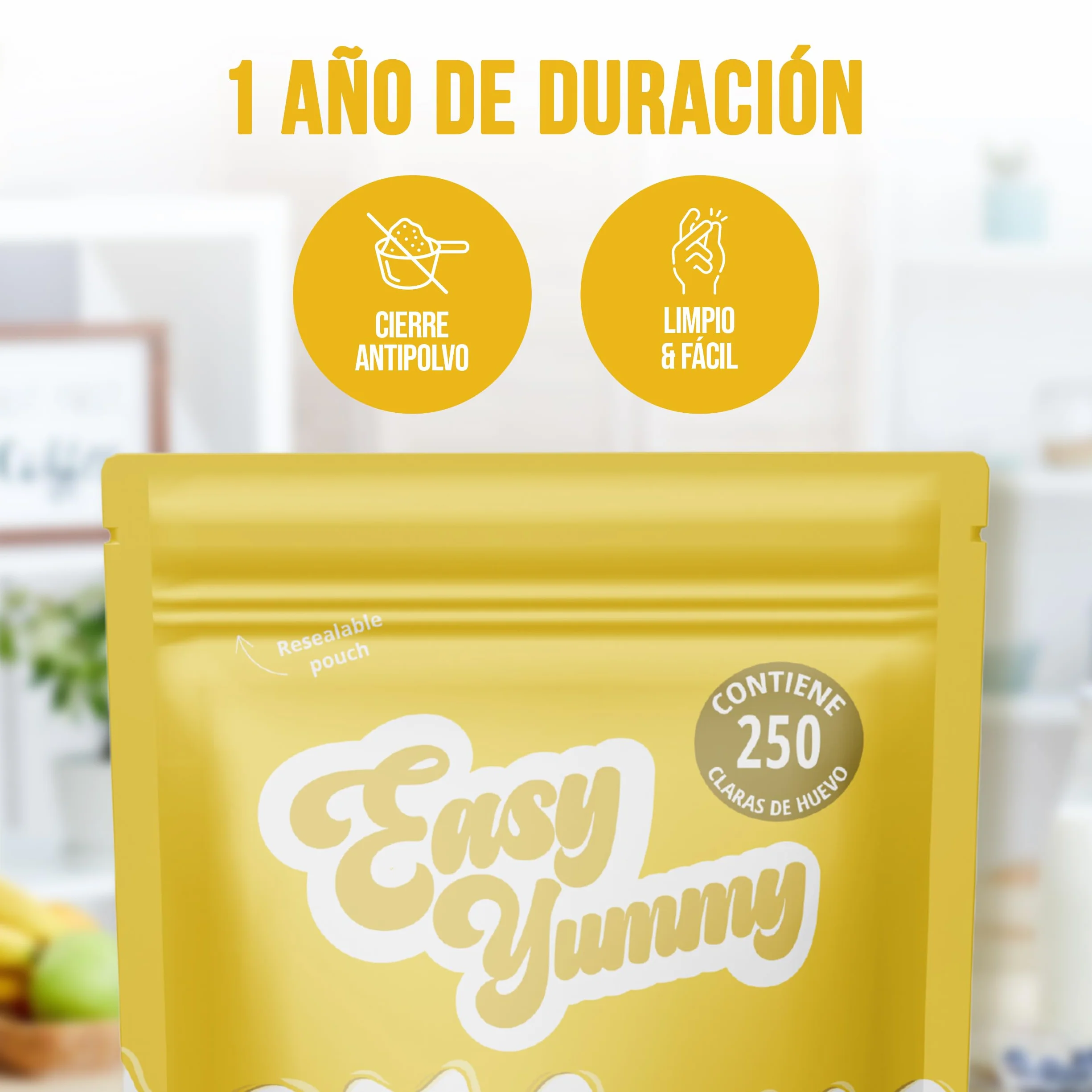 Clara De Huevo En Polvo 1 Kg – Huevos Deshidratados 100% Para Repostería Y Cocina