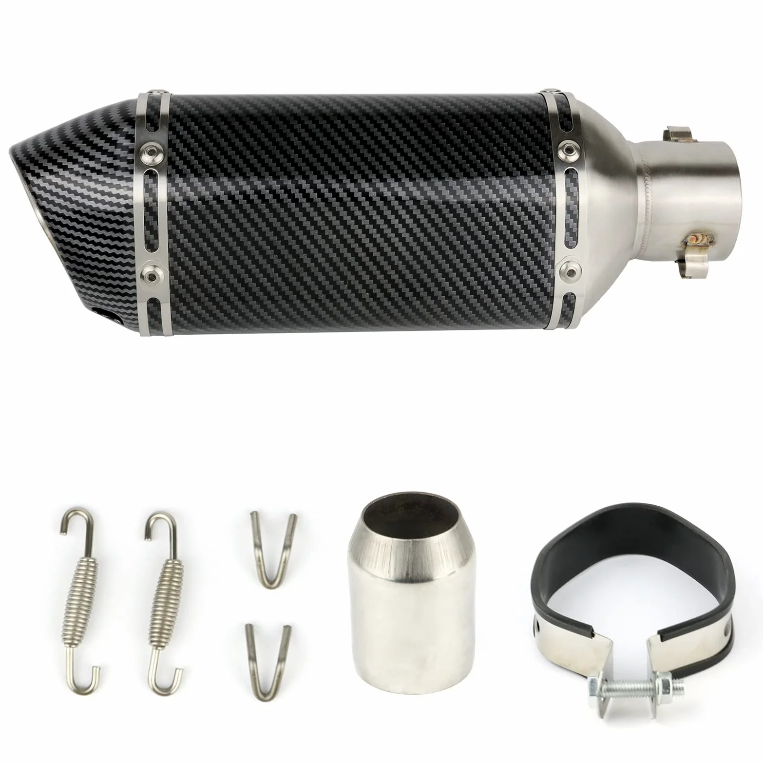 Escape de Motocicleta,38-51mm Silenciador de Tubo Universal, de aluminio con extraíble DB Killer para Yamaha Suzuki Moto ATV Universal