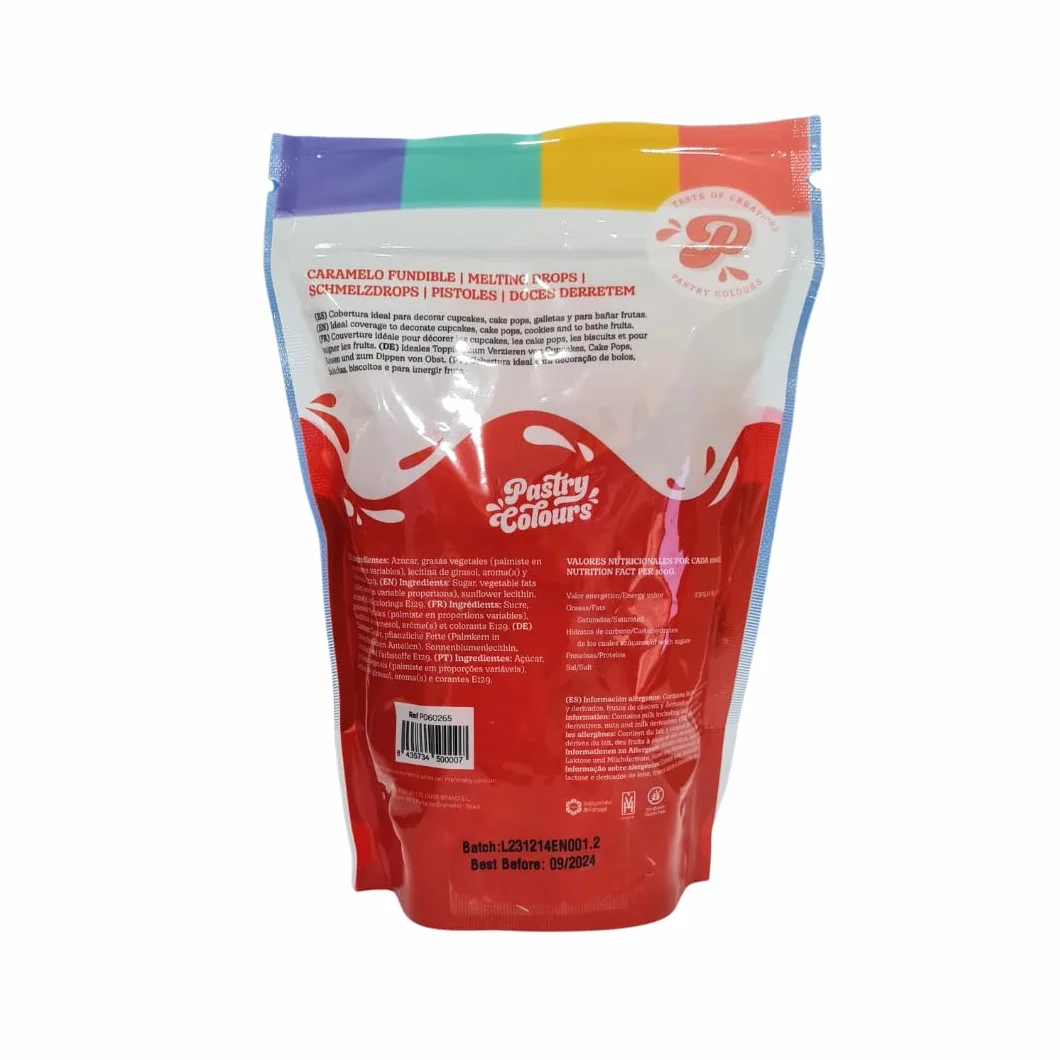 Melts Rojos Chocolate para Fundir Cobertura para Pasteles 250g