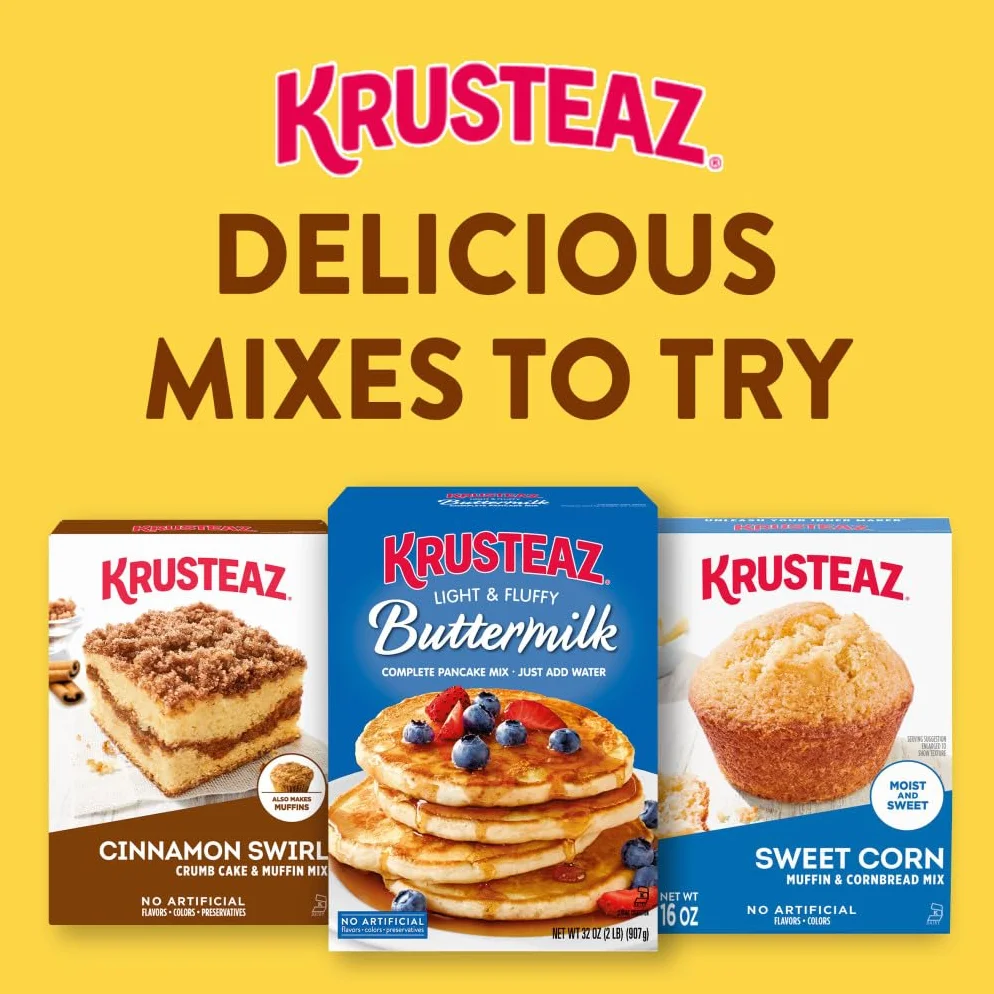 Krusteaz Mezcla de pan de maíz y muffins de miel, caja de 15 onzas