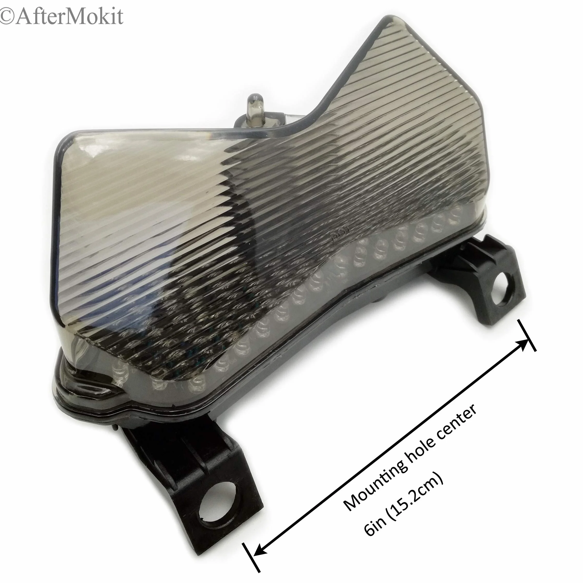 AfterMokit Luz trasera LED de repuesto integrada con intermitentes para Kawasaki Ninja ZX-6R ZX636 ZX-6RR ZX600 2003-2004 Z1000 2003-2006 6 pulgadas agujero centro lente humo