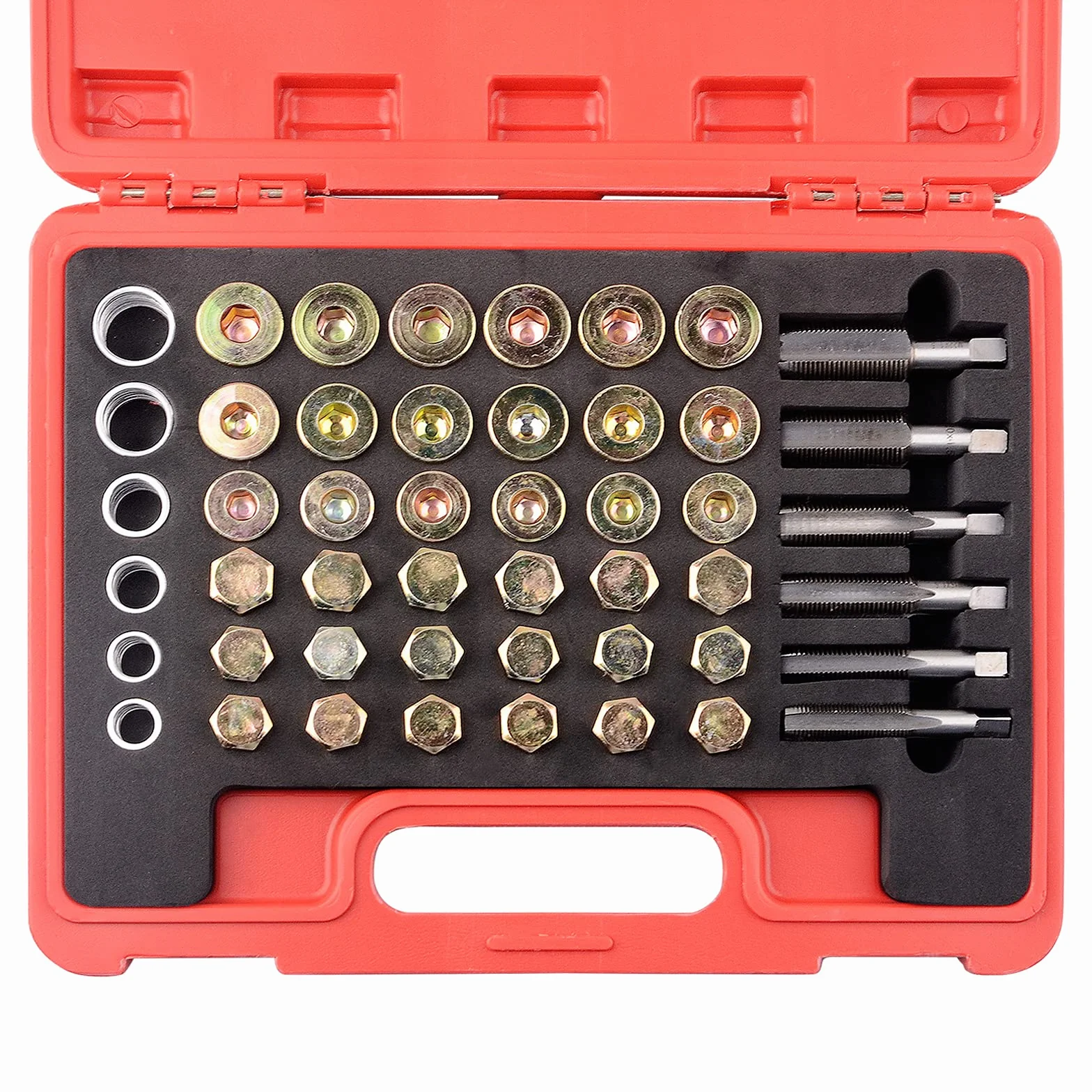 DAYUAN 114 Piezas Juego de Reparacion de Rosca Carter Reparacion Tornillo Carter Aceite Kit de Reparacion de Carter M13-M22