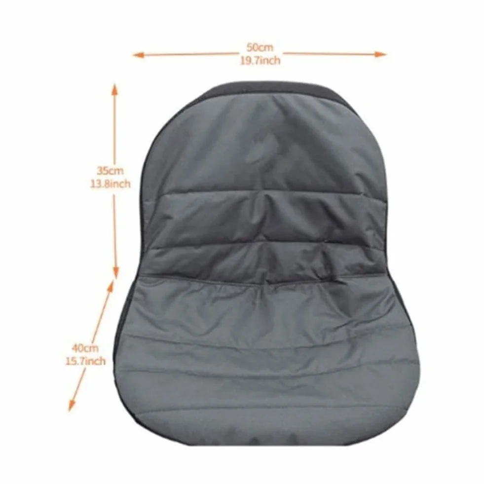Universal para Asiento de Tractor, Cortacésped, Acolchada, Cómoda, Bolsa de Almacenamiento, Mediana (Gris)