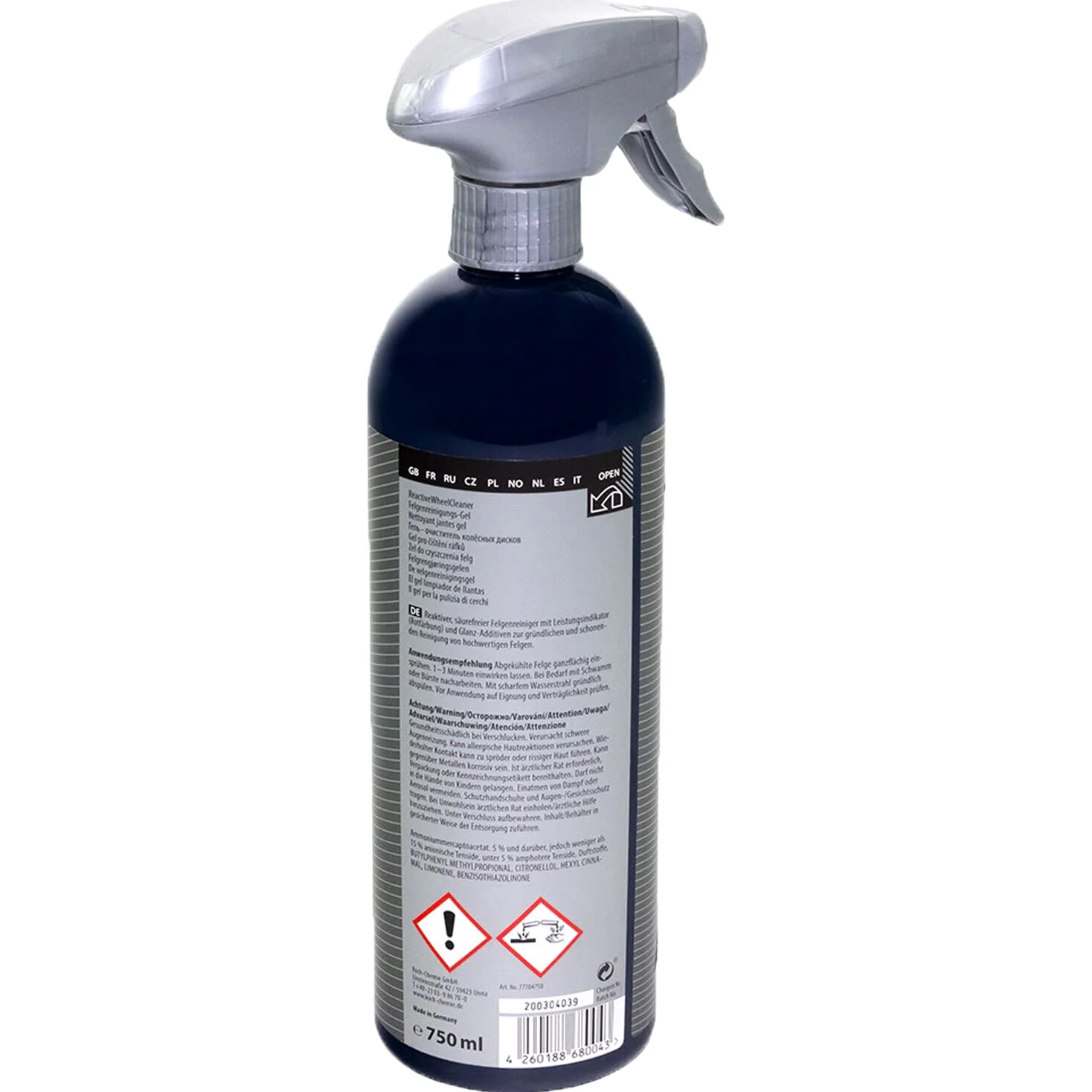 Limpiador de llantas Gel Reactive Wheel Cleaner Koch Chemie 4 x 750 ml
