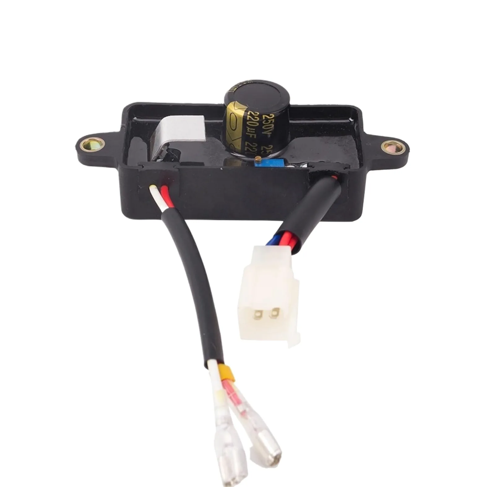 Regulador y estabilizador de Voltaje automático de Gasolina monofásico AVR for generadores GX160, 250 V/220 UF, 2 kW, 2,5 kW, 2,8 kW y 3 kW