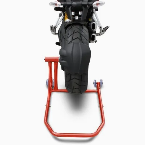 Caballete Trasero Compatible para Ducati Monster 1200/ S 14-20 Rojo, ConStands Single por Basculante Monobrazo, adaptadore Incl.