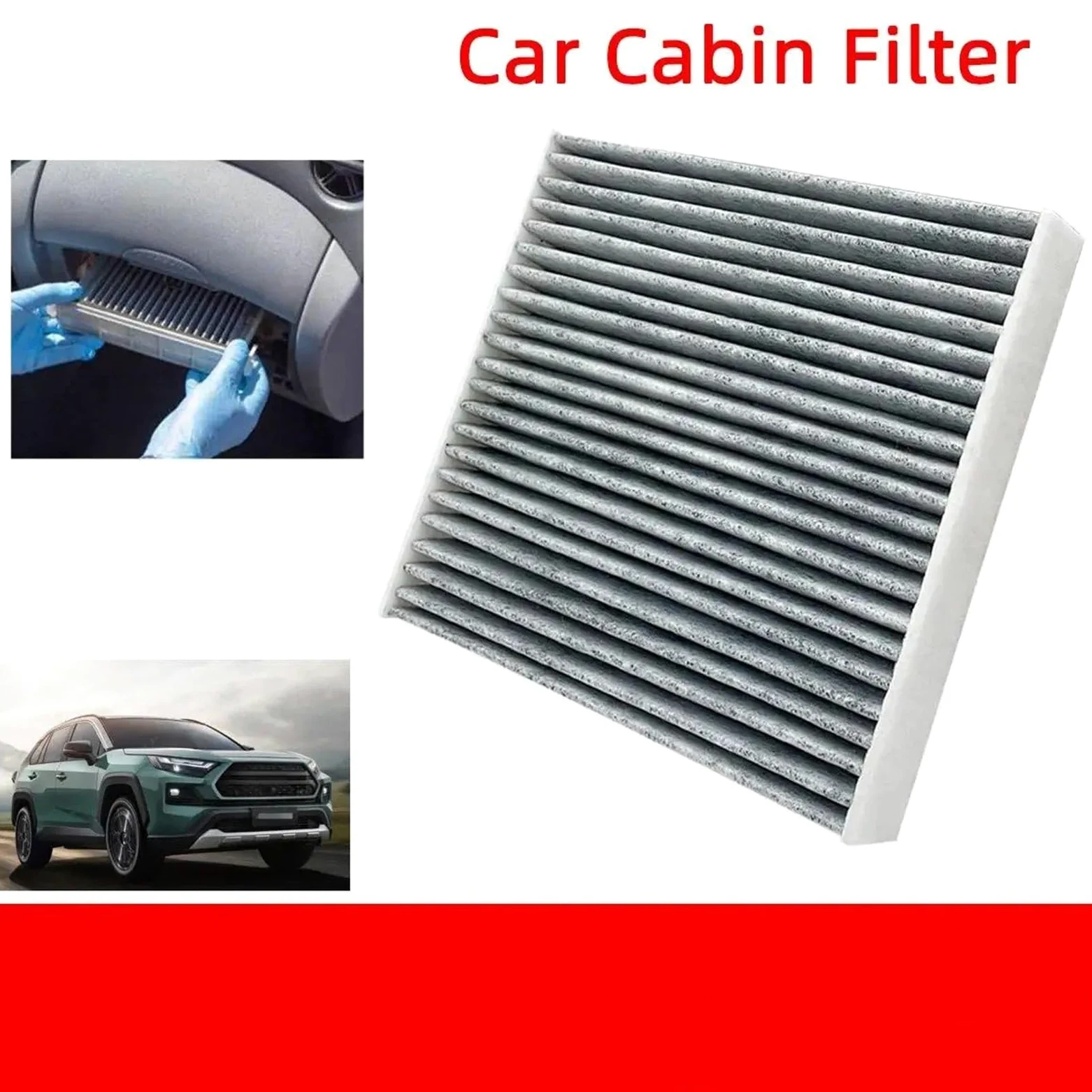 Filtro Habitáculo Para Toyota Para RAV4 2019-2024 Filtro Aire Cabina Coche Filtros Automáticos Fibra Carbono CF12157 87139-0E040 87139-0R030 87139-26010