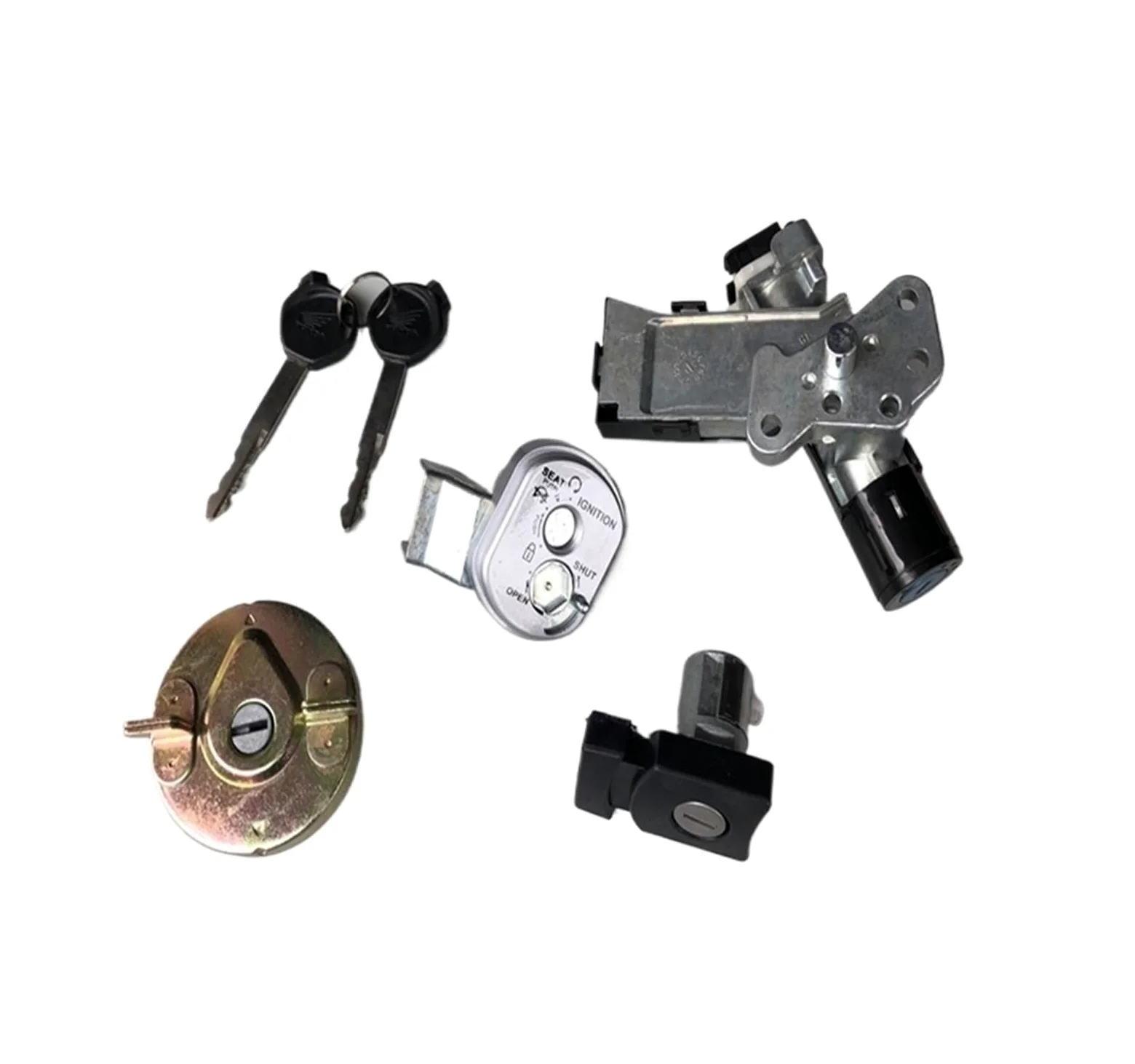 Compatible Con Honda NHX110 SCR110 LEAD 110 GFM 110cc Motocicleta Bloqueo Completo Llave De Encendido Conjunto Asiento Cerradura de encendido con llaveJuego