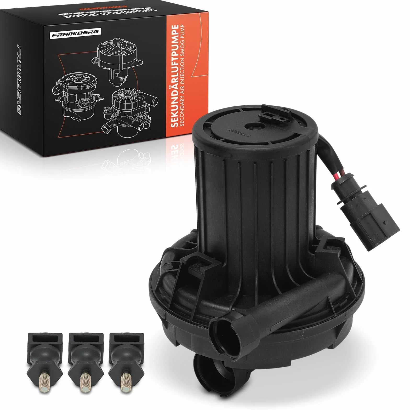Frankberg Bomba de aire secundaria 2 Polos Compatible con A4 8D2 1.6L A3 8L1 1.6L A3 Sportback 8PA 1.6L A4 8D2 1.8L A3 8L1 1.8L Replace# 06A959253E