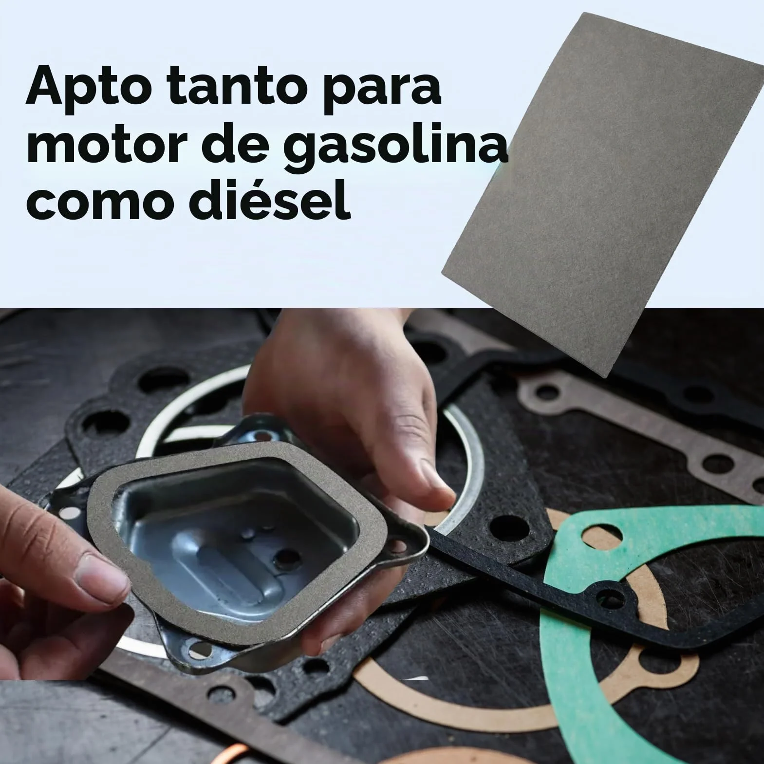 Hoja de papel junta escape Espesor 1.6mm mensiones 20 x 15cm, papel juntas escape para Coche Moto Scooter Cortadora de Césped Desbrozadora Motosierra Motor 2T 4T (20x15cm)