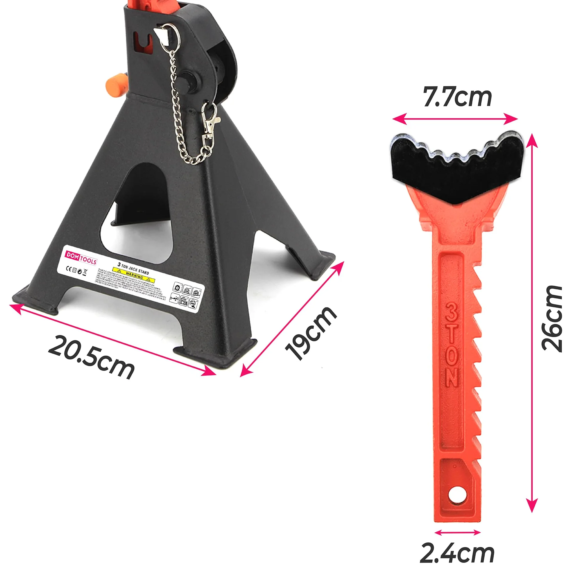 Jack Stands - Soporte para gato de coche de 3.0 toneladas (6 libras), altura ajustable para levantar SUV, camioneta, coche y UTV/ATV, 1 par