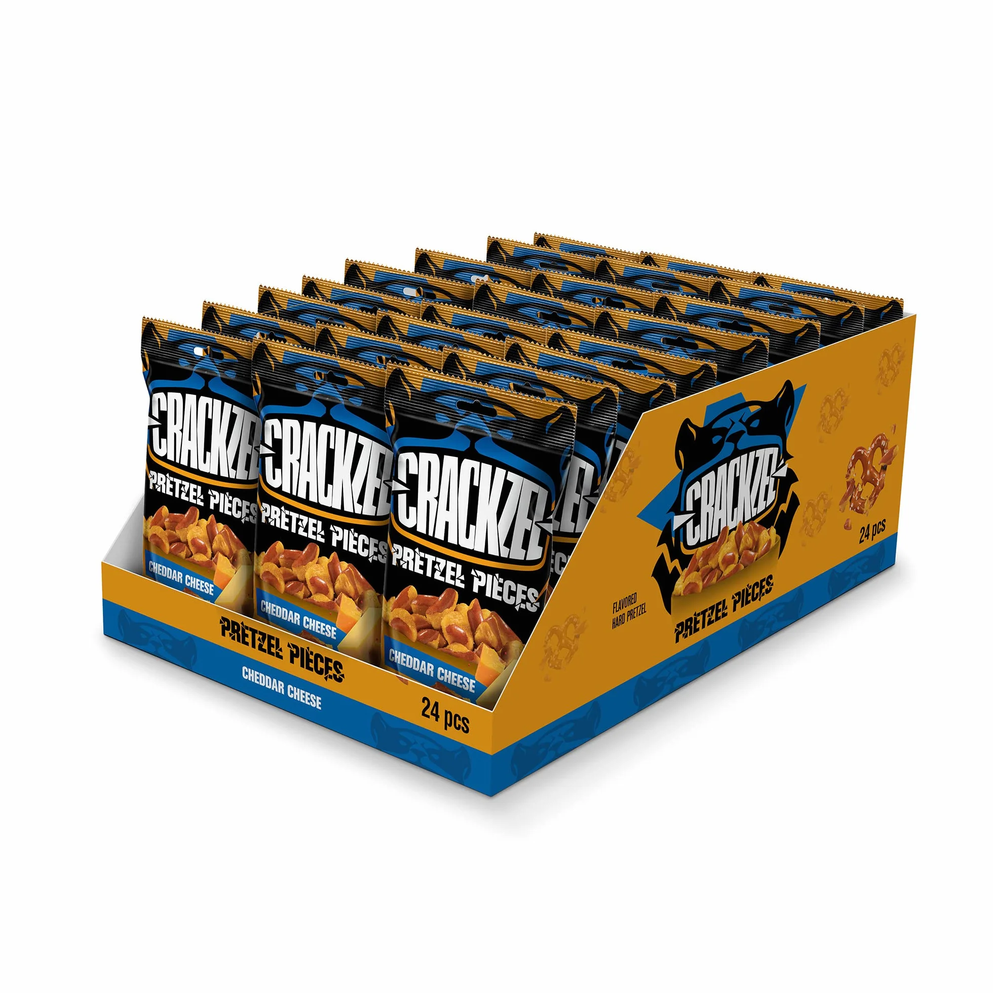 Crackzel Cheddar Cheese Pretzel Pieces 24 x 85 gr