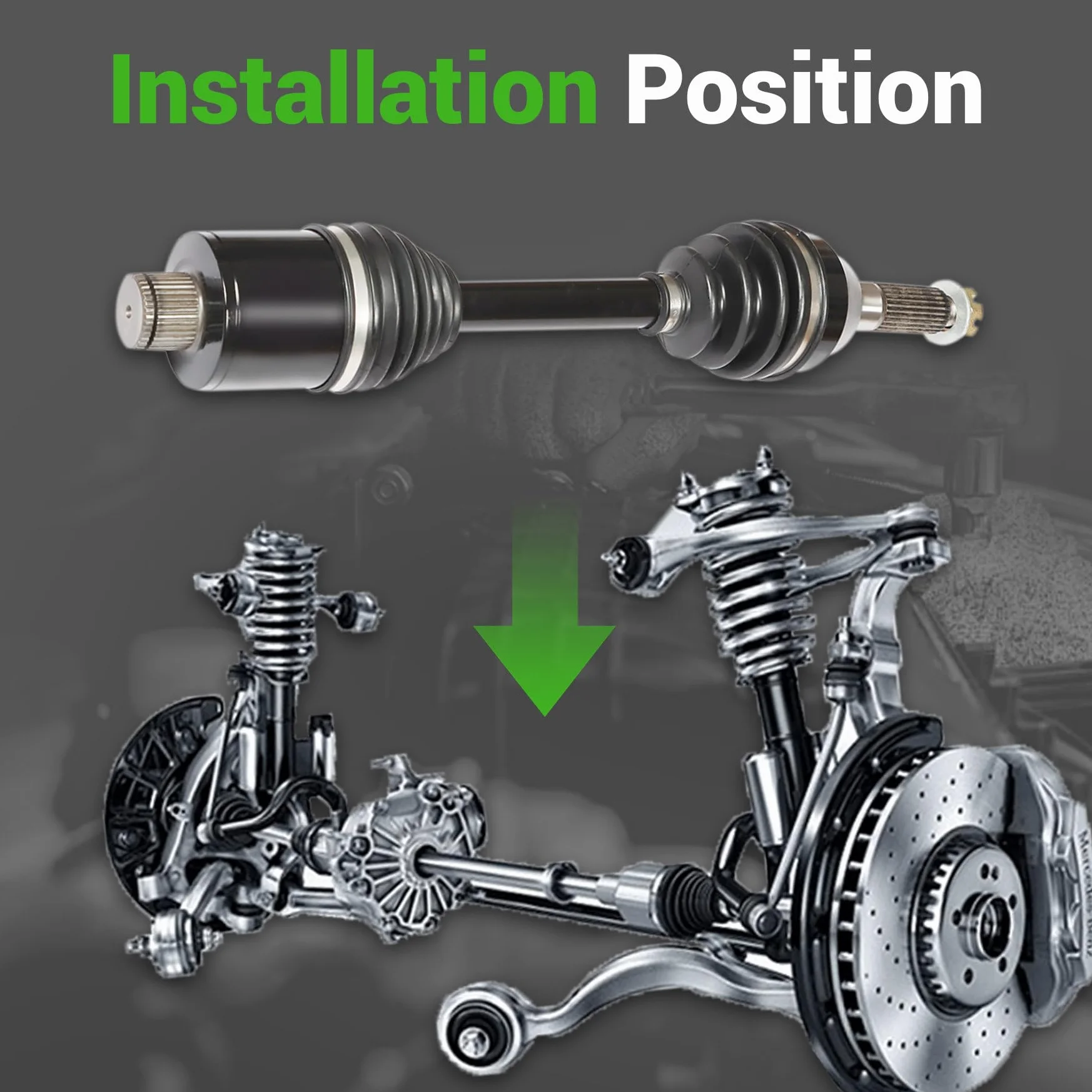 munirater Paquete de 2 ejes de transmisión trasero de alta resistencia para Polaris Sportsman 400 500 600 700 800 2003 2004 2005 1380240
