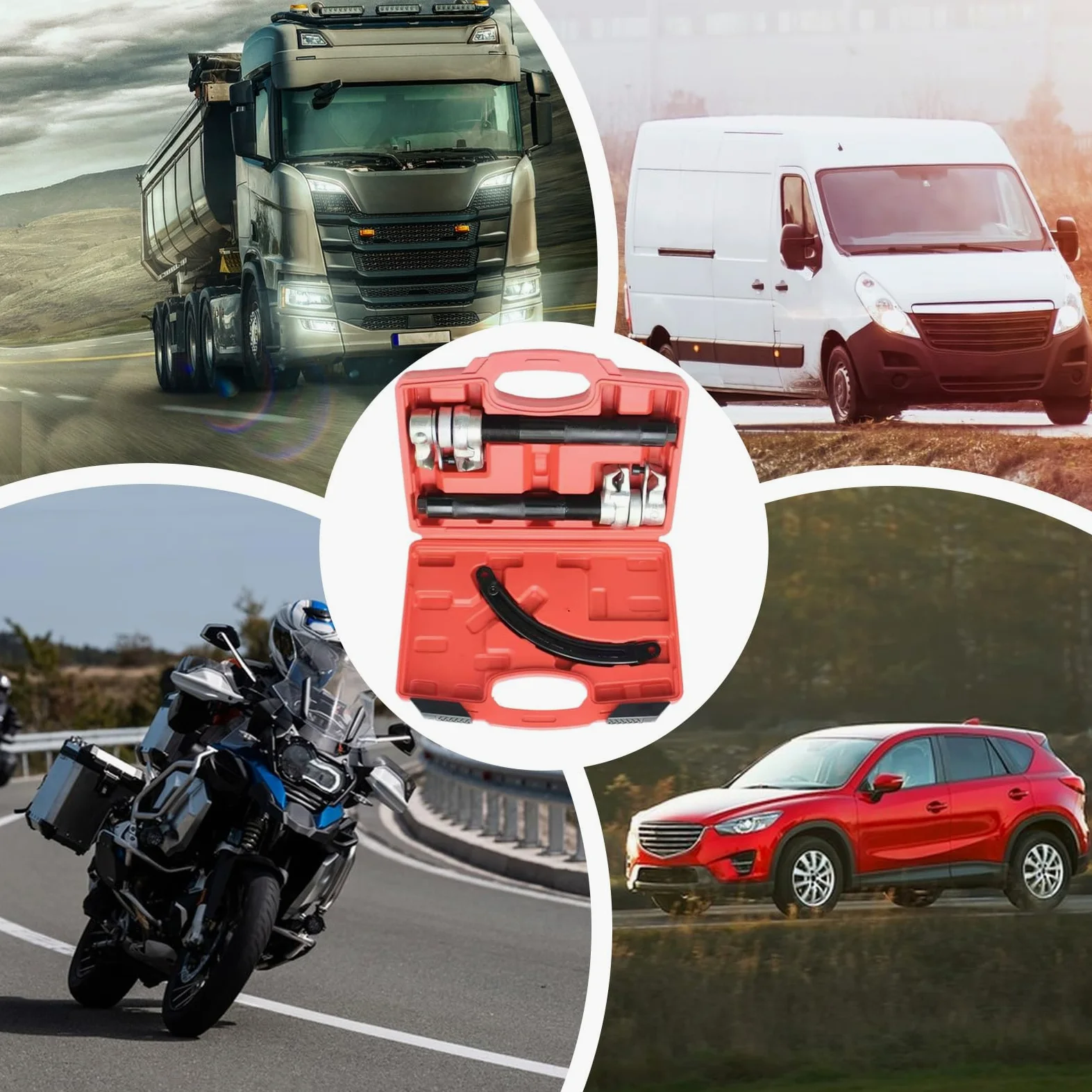 Compresor De Muelles Para Amortiguadores Juego de Compresores de Muelles | Herramienta De Reparación Con De Seguridad Para Dirección Frenos Componentes Del Motor Coche