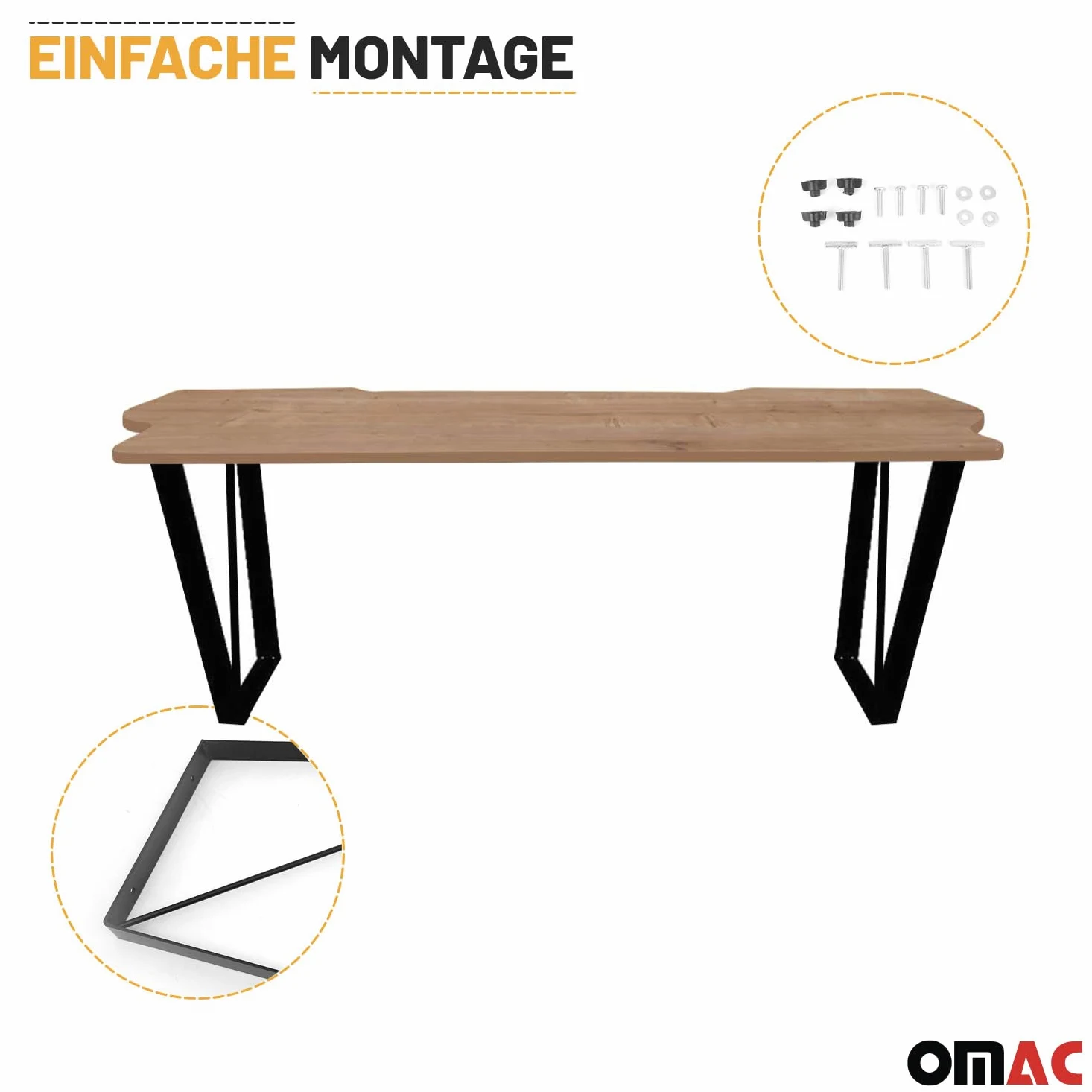 OMAC Multiflexboard Bettverlängerung Ablage Compatible con VW Multivan T5 T6 2003-2024
