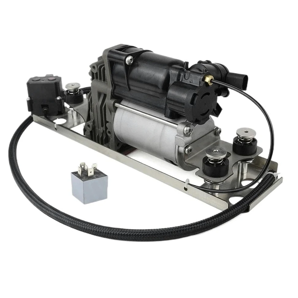 Suspensiones de aire Para E61 2005-conjunto Bomba Compresora Suspensión Neumática Con Soporte Y Bloque De Válvula Solenoide 37106793778 37206792855 Amortiguadores