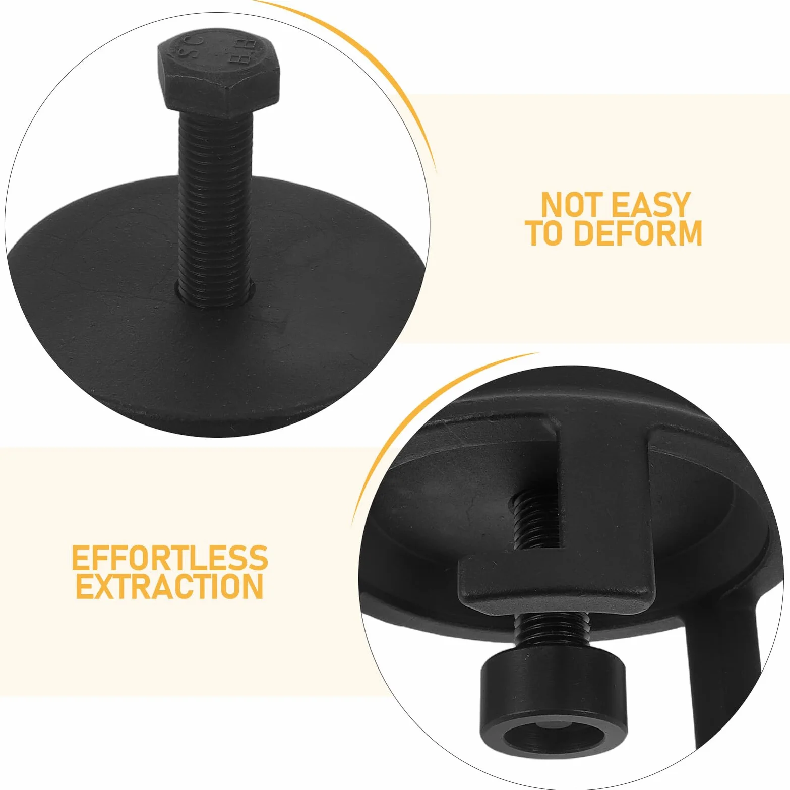 Mikinona Extractor de Balanceador Armónico de Hierro Robusto Herramienta Profesional para Polea de Cigüeñal Compatible con Ford Kit de Extracción Segura Daños para Mantenimiento de Motor