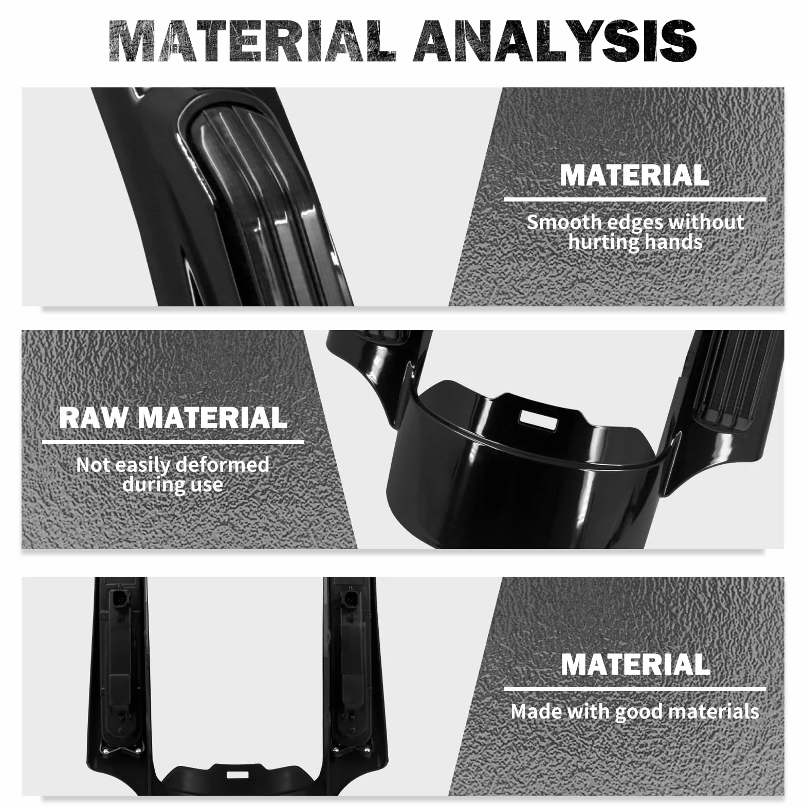 motocicleta trasera Fender Fascia LED luz para Harley Touring Road Glide Street Glide Electra Glide Road King Ultra Limited 14-2019 Negro brillante