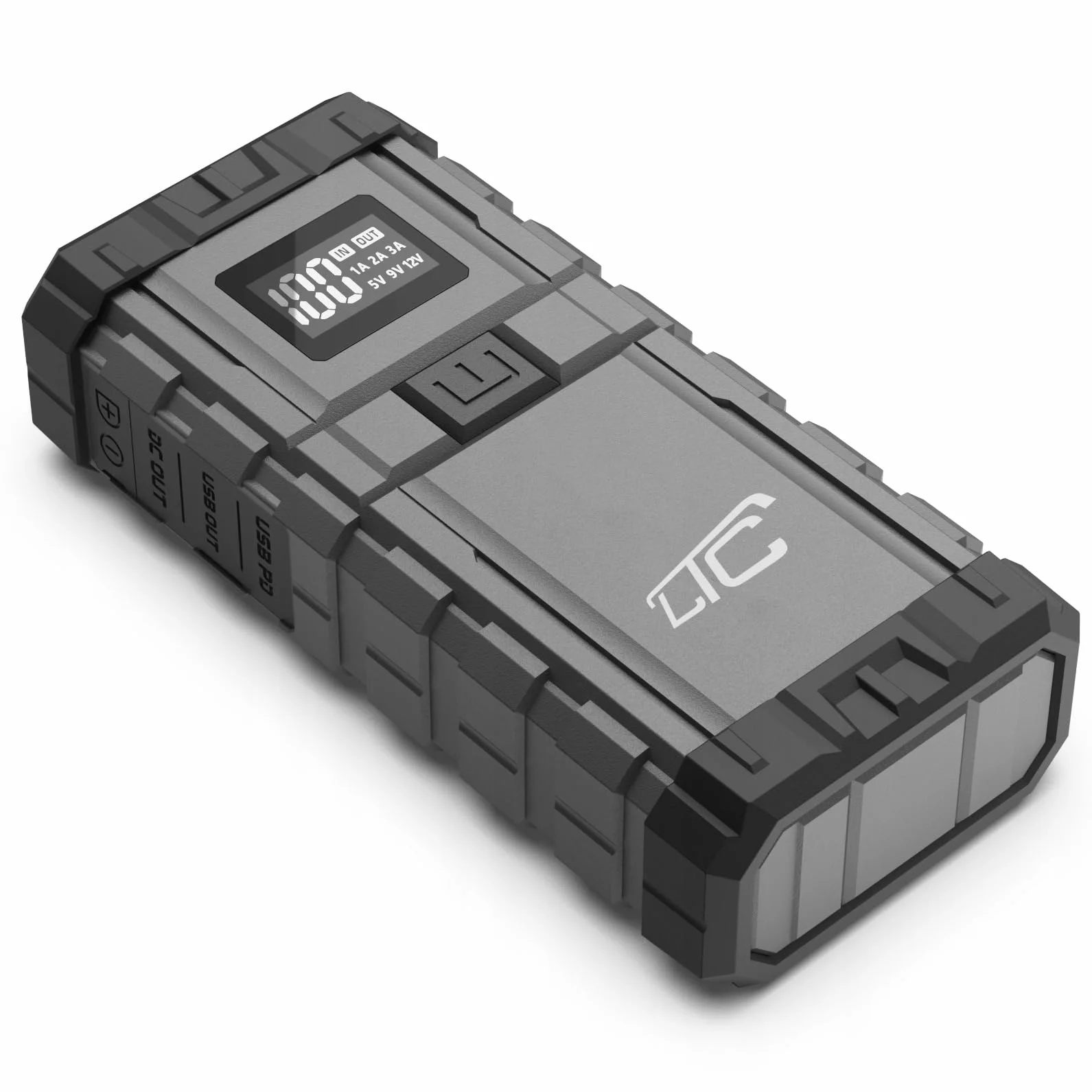 LTC Jump Starter Power Bank USB para Coche Arrancador Compacto 24000MAH/2500A Power Bank QC TYP-C PD 65W/USB out 3A DC 12V