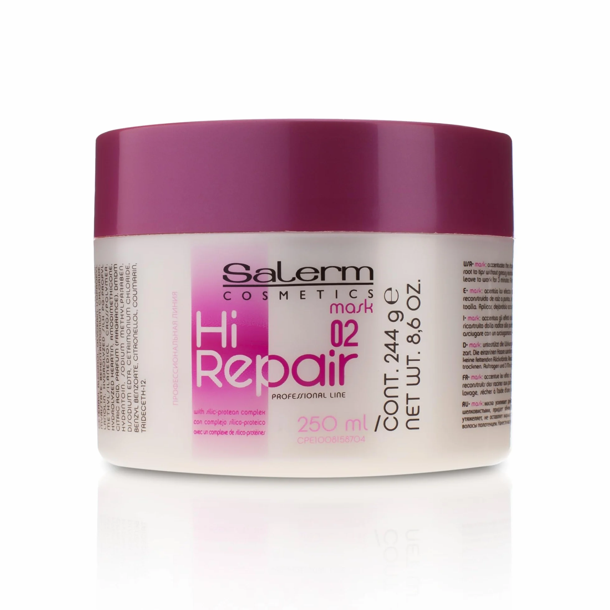 SALERM Mascarilla Reparadora Cabello Hi Repair Mask 250 ml - Hidratación Profunda Cabello Dañado
