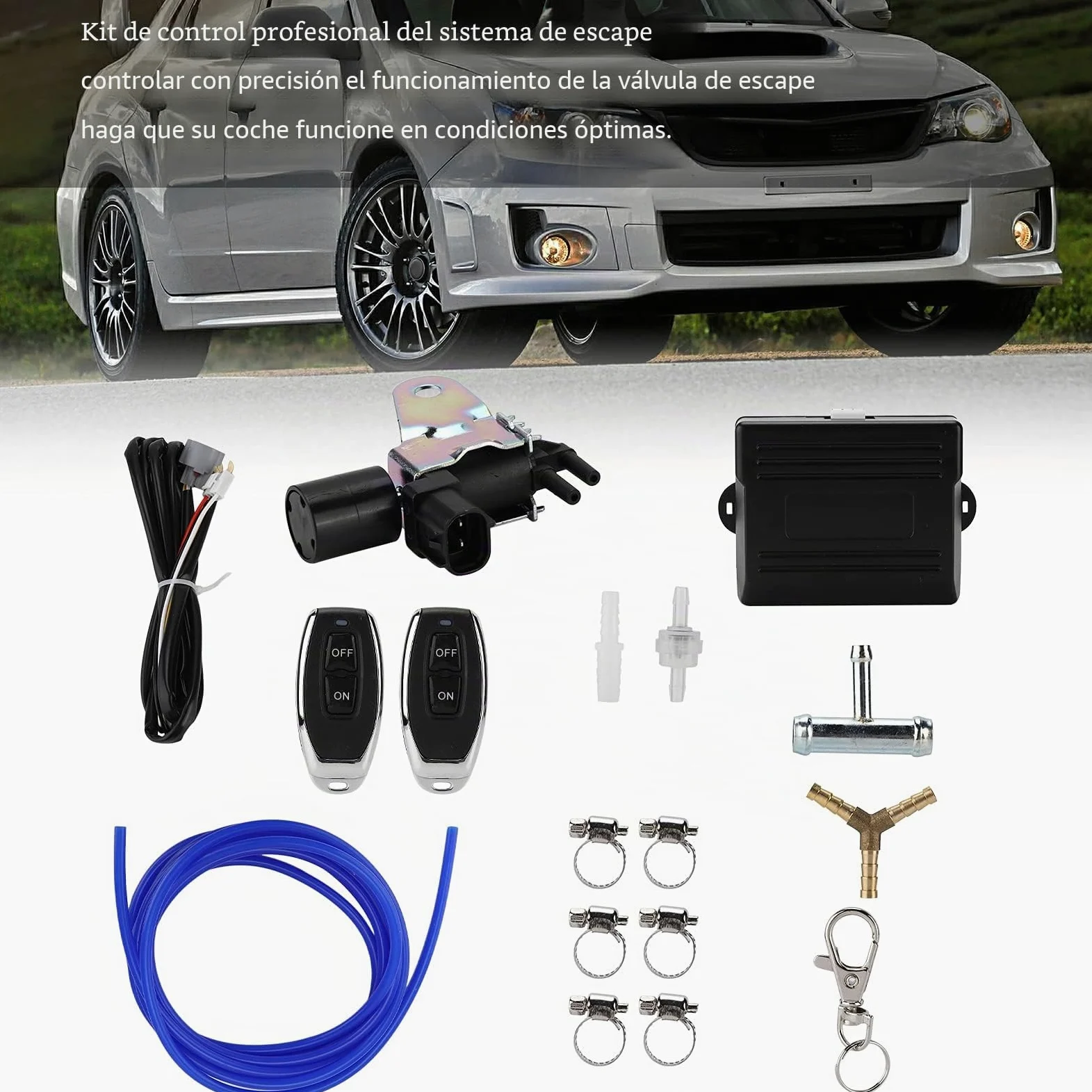 Controlador De Válvula De Escape De Vacío, Kit De Controlador De Válvula De Corte De Escape Universal Inalámbrico con Control Remoto para Automóvil