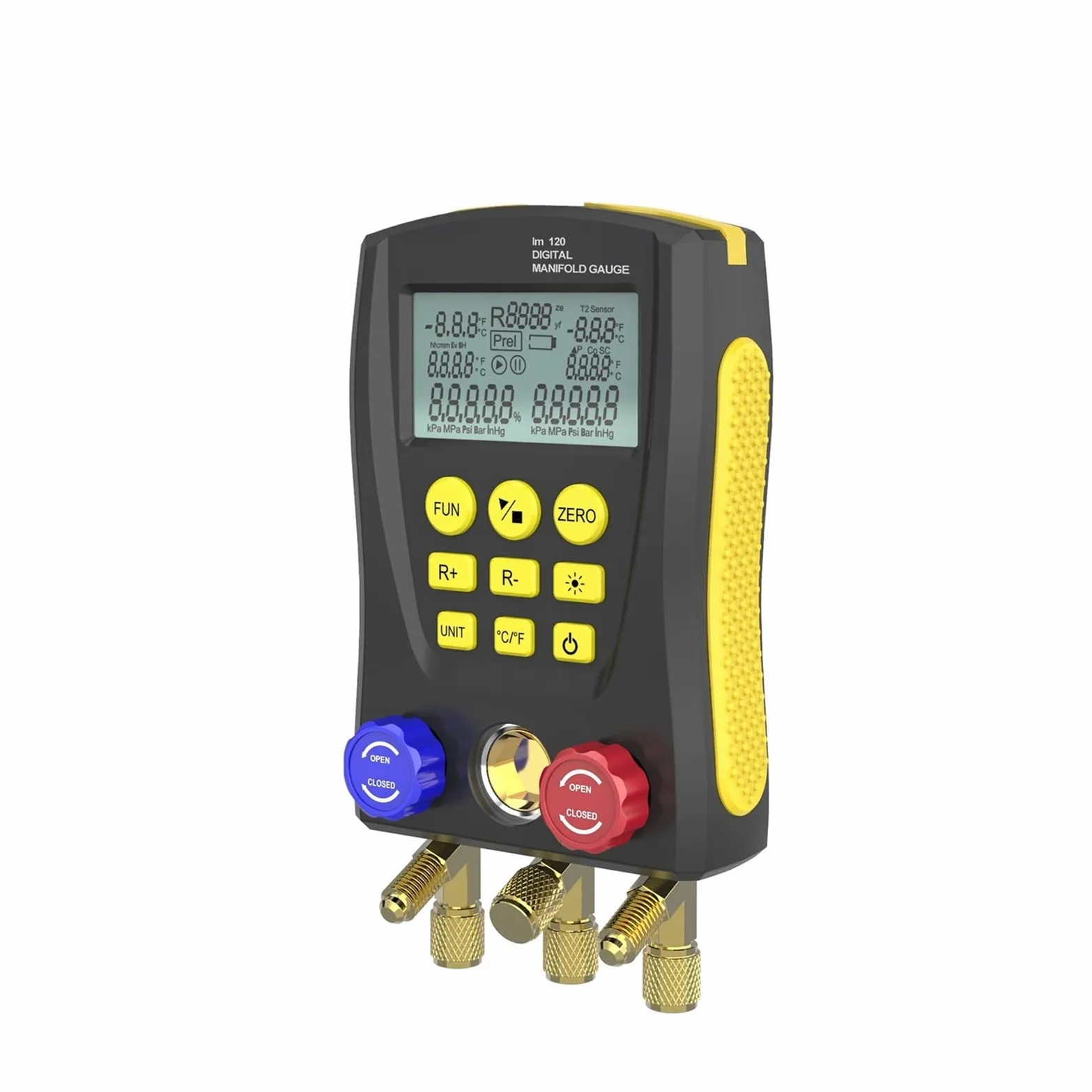 Medidores de HVAC Lm120 Medidor de presión de refrigeración Hvac Herramienta de prueba de medidor de temperatura de vacío Tesor del colector digital for aire acondicionado