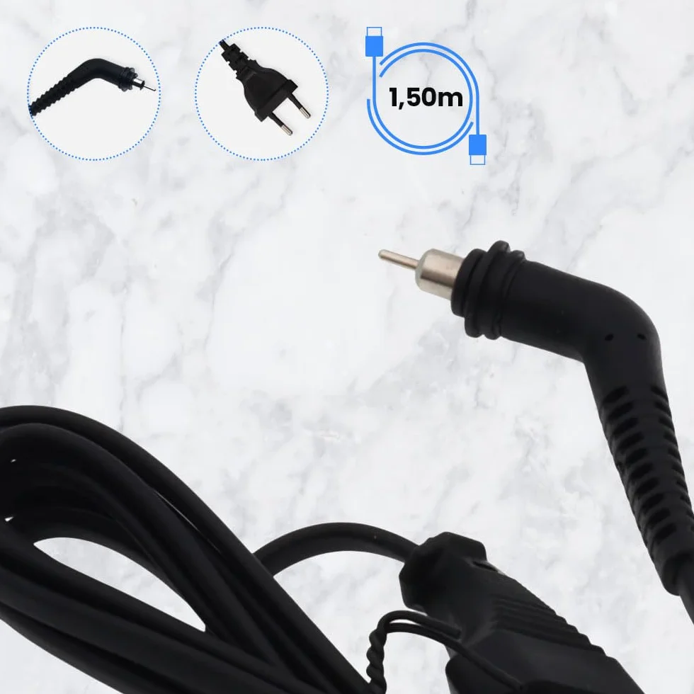 Anakel Home Cable de Alimentación Compatible con GHD 4.0B 4.2B 5.0B MK4.2 MK5, Giratorio, Negro, 1,50m