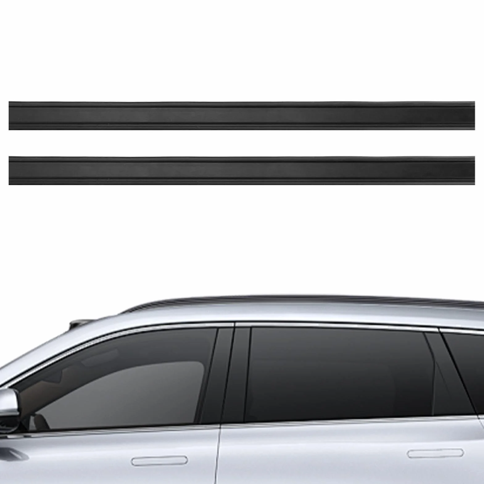 Limpiaparabrisas laterales para coche, limpiacristales laterales para coche, rasqueta de goma resistente a la intemperie para ventanas laterales, limpiador de ventanas multifuncional, fácil de
