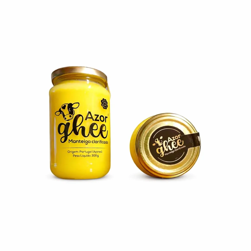 AzorGhee Ghee Premium Artesanal de las Azores 300 gr Mantequilla Clarificada 100% Natural Sin Lactosa Sin Caseína Sin Aditivos