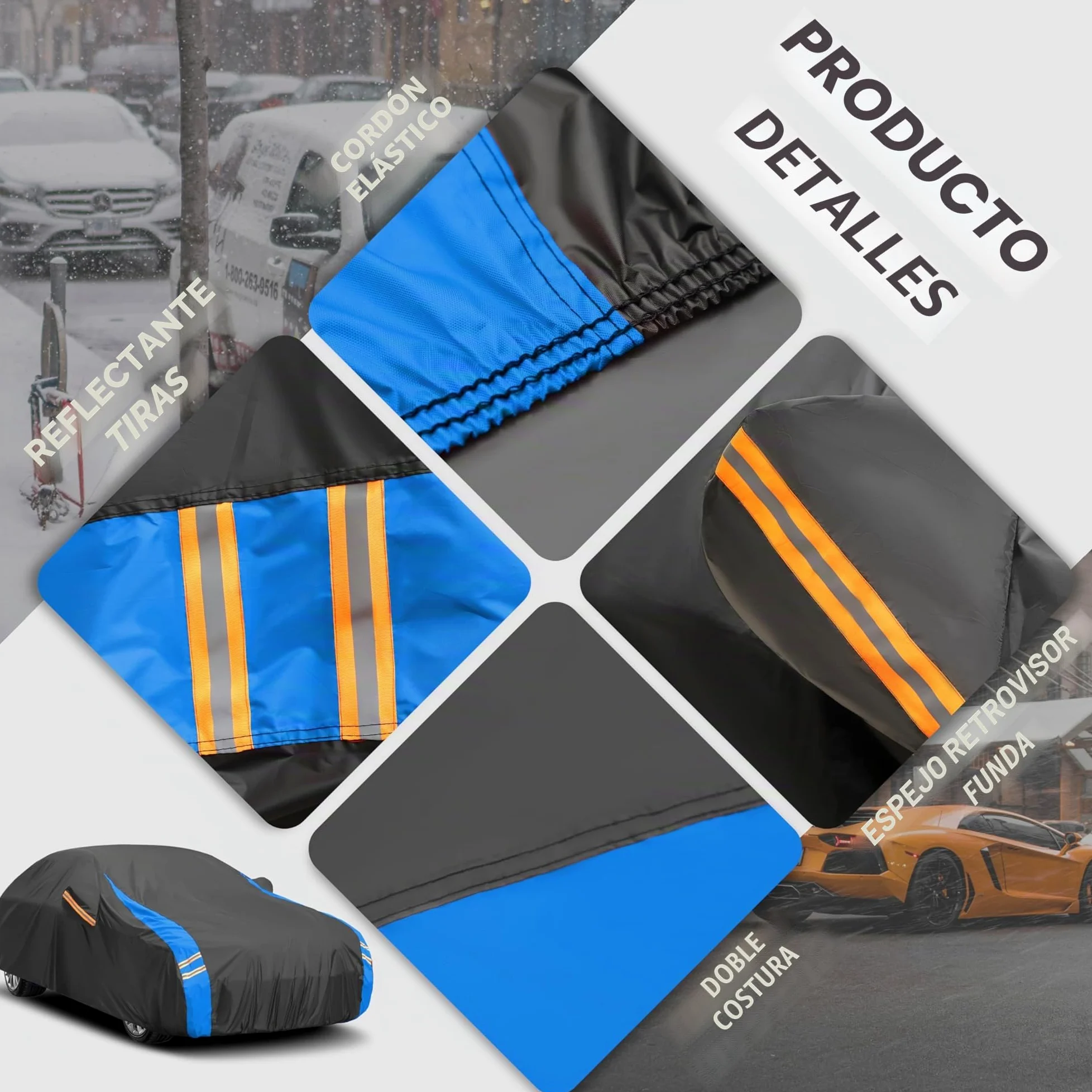 Funda impermeable para coche, cubierta para coche, funda para coche invierno y verano para garaje, protección contra el polvo, la lluvia, el sol y el polvo con bolsa de almacenamiento (Para berlina