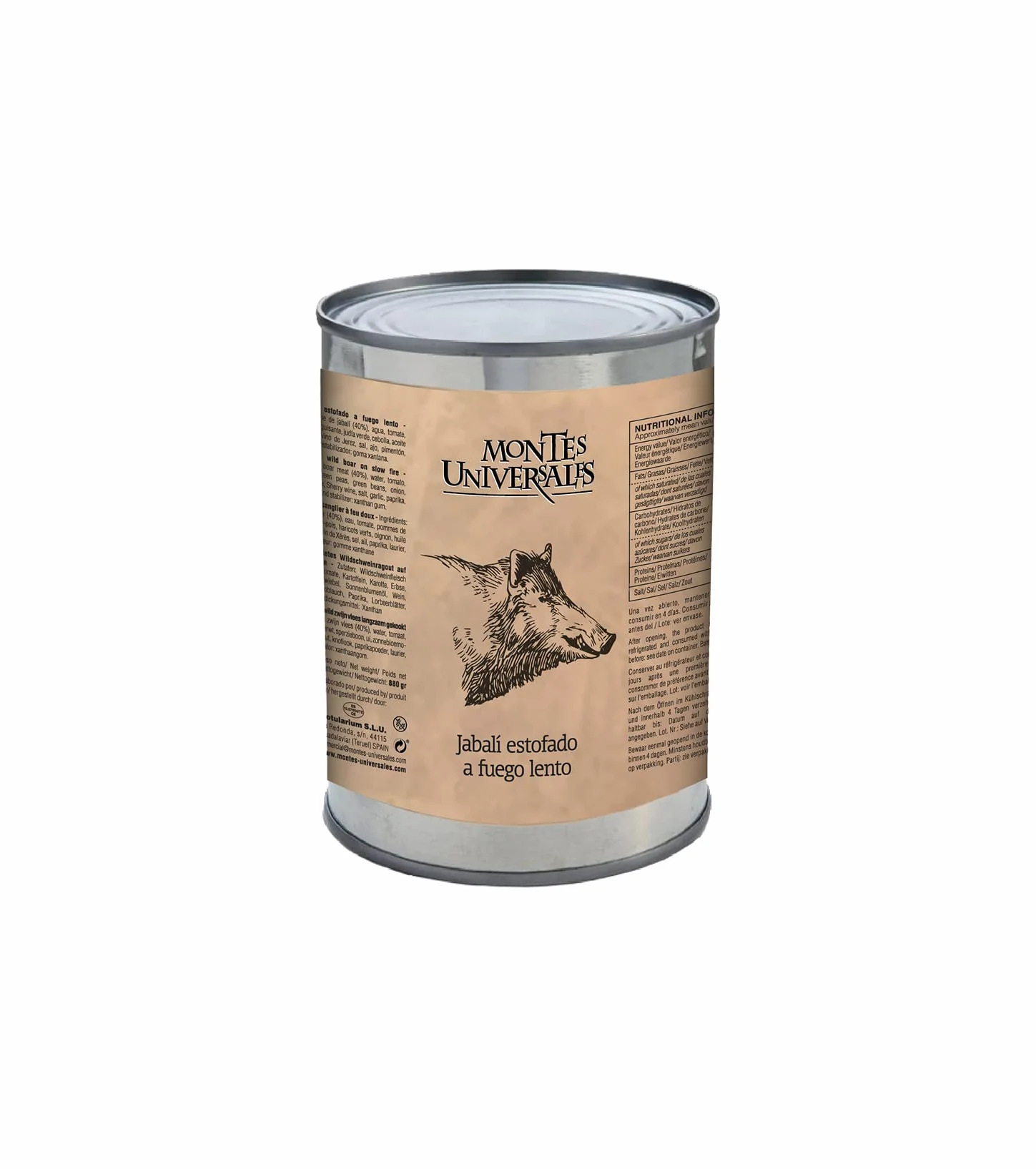 Montes Universales Jabalí estofado a fuego lento 390g