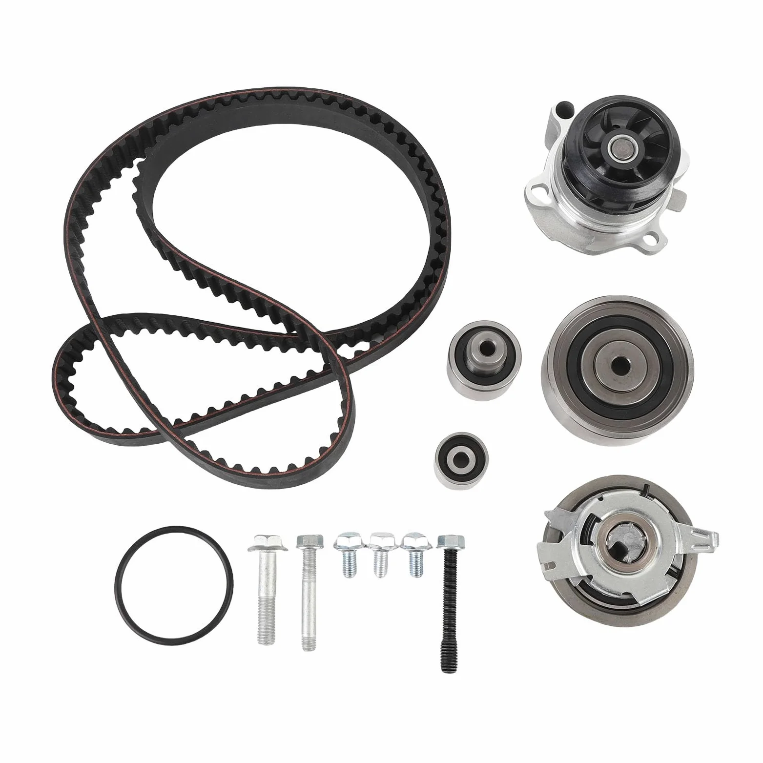 Kit de correa de distribución, juego de bomba de agua con correa de distribución del motor, aleación de metal, compatible con Seat Altea Toledo KP25649XS 1 reemplazo