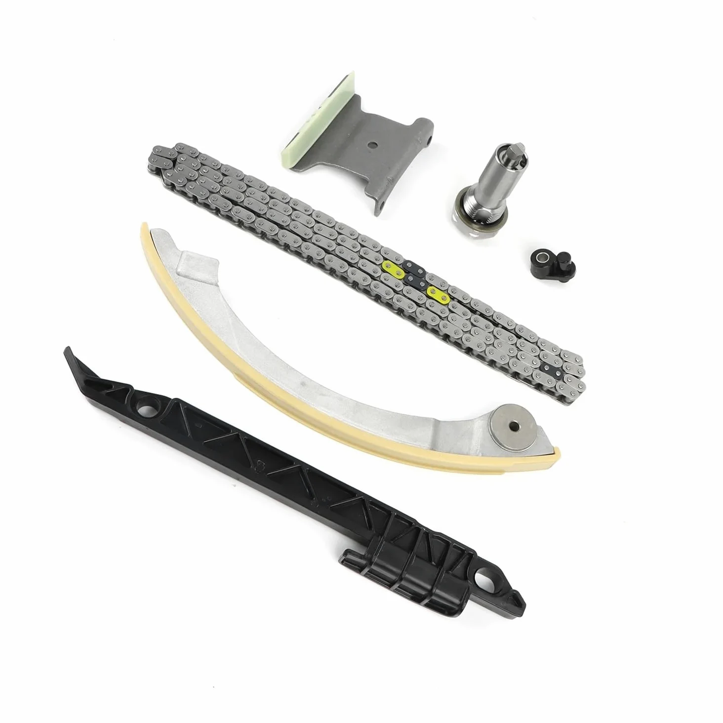 Accesorios de repuesto 1 juego de cadena de distribución de motor TKC8002 con tensor de tapón de aceite.