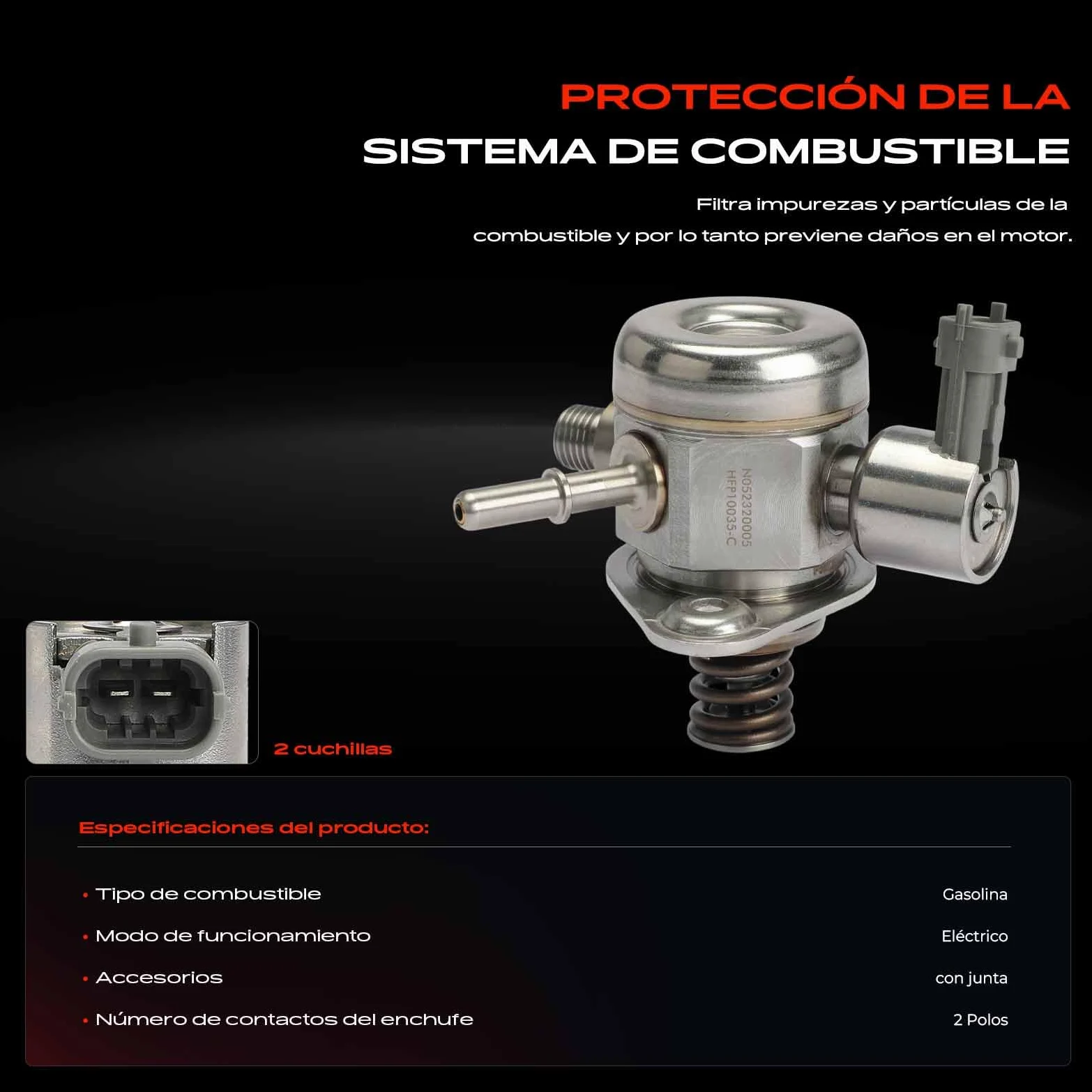Frankberg Bomba de alta presión HM10015 | Compatible con: Focus III Caja/Hatchback, C-Max II DXA/CB7 DXA/CEU, Torneo Focus III, Furgoneta C-Max II