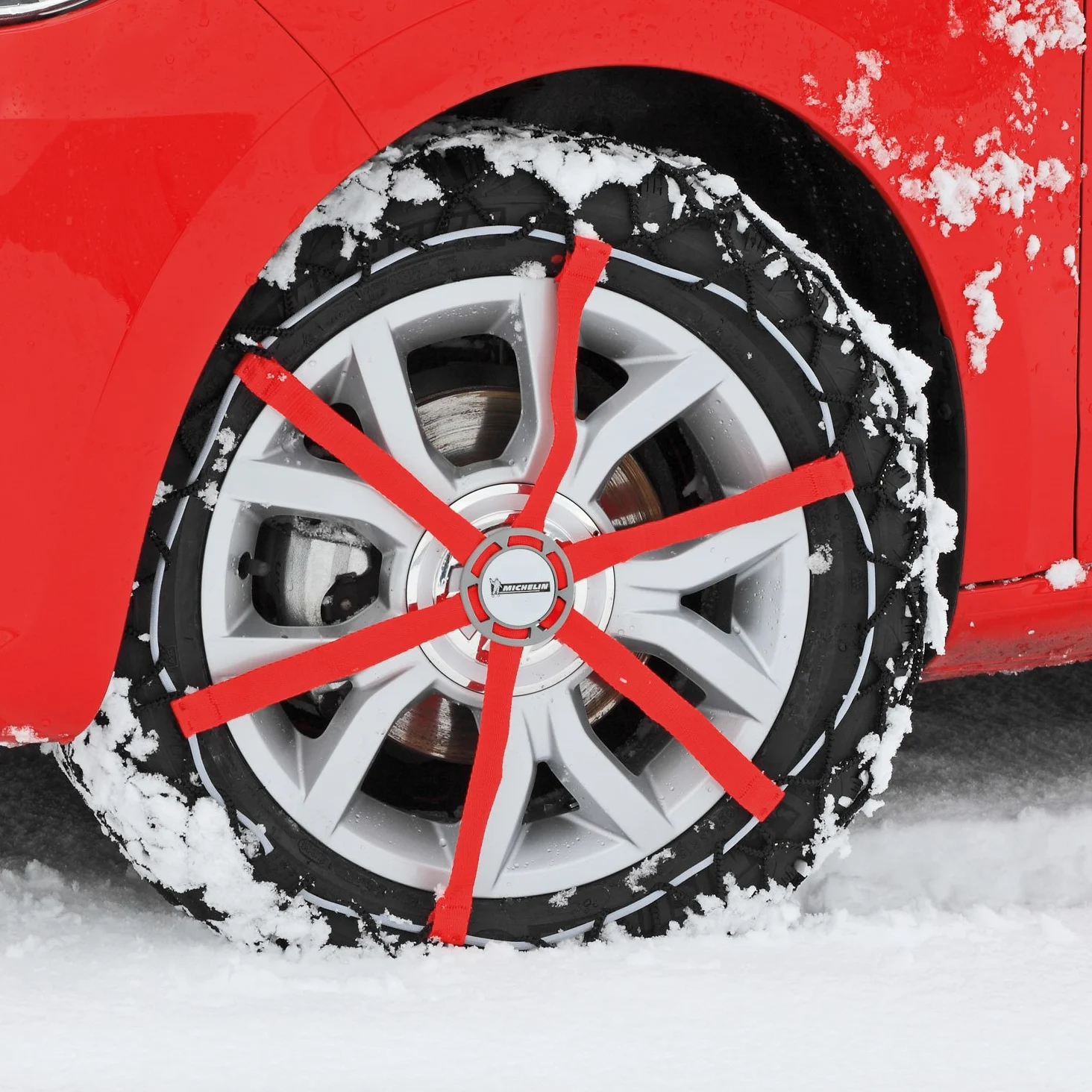 Michelin 92340 Cadenas de nieve de tela para coche (compatible con ABS y ESP, certificado TÜV/GS y ÖNORM), Easy Grip K15, 2 piezas