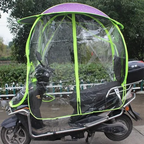 Paraguas de movilidad para scooter, totalmente impermeable, escudo protector universal plegable para scooters y motocicletas