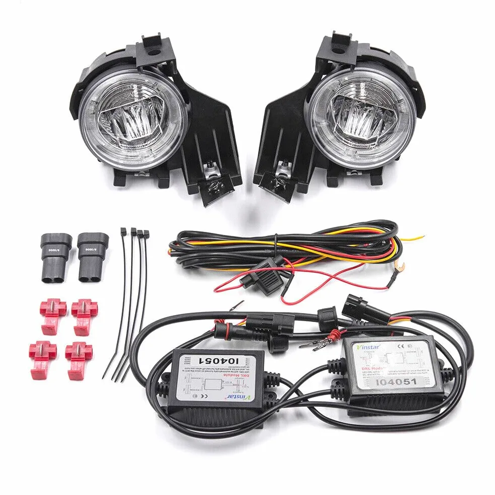 JKAPCYJFHF Luces diurnas LED DRL con anillo de halo y luces antiniebla para Subaru Impreza WRX 2008-10