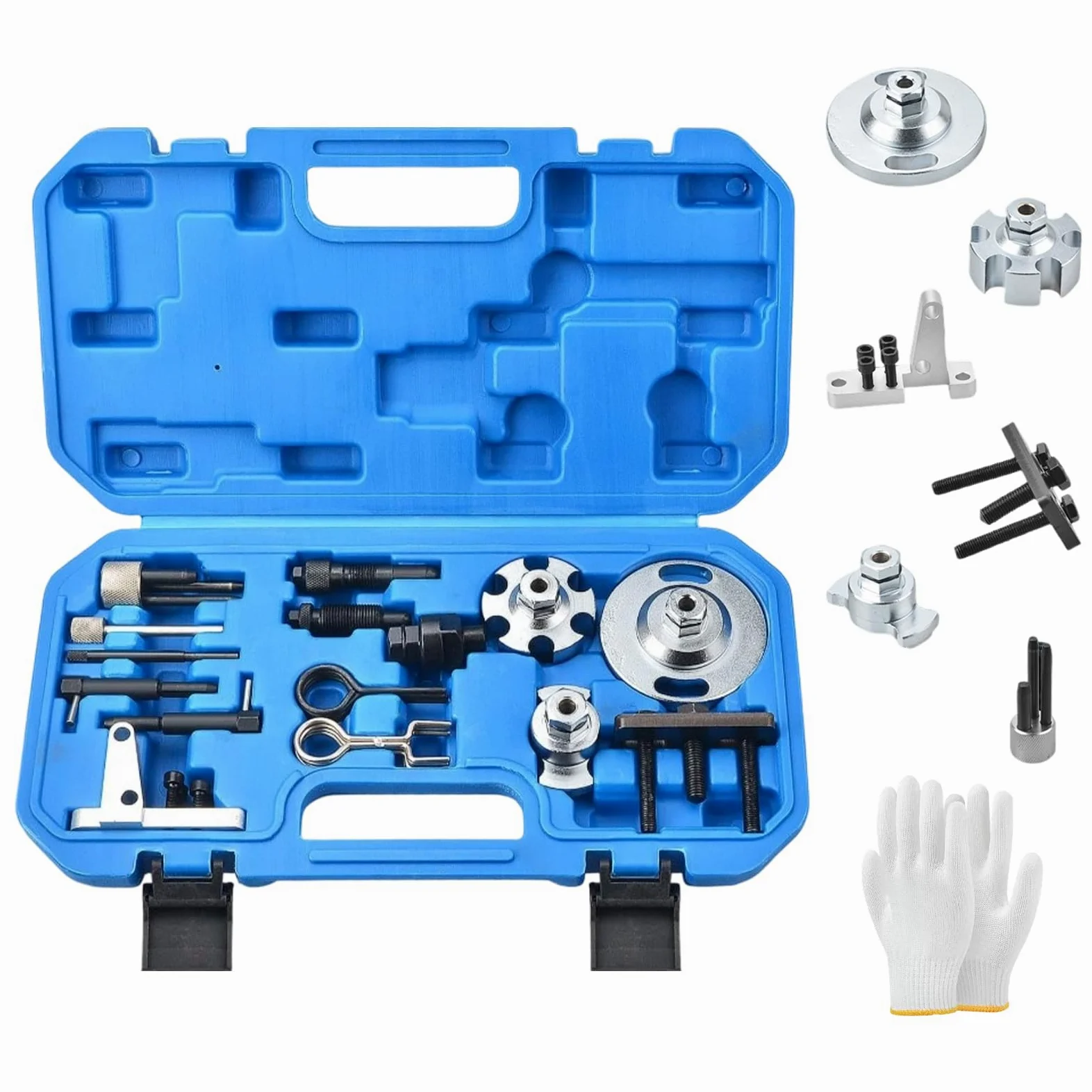 Herramienta de Correa Dentada Compatible VW Audi A6L 2.0 TDI, 2.7, Q7 3.0 TDi, 4.0 4.2 Tdi V8, Herramienta de Sincronización de Motor Diésel Juego de Herramientas de Bloqueo del árbol de Levas