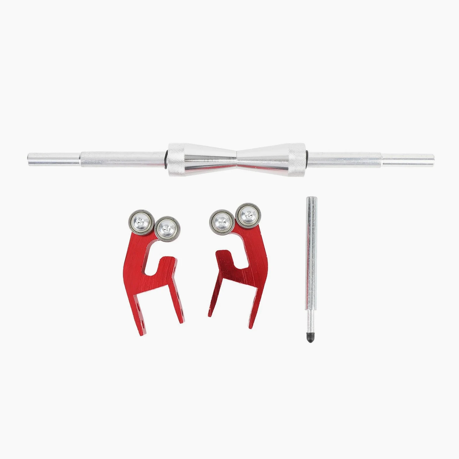 Cuifati Soporte para Equilibrador de Ruedas para Ruedas de Moto de Cross, Conos de Centrado Ajustables de Acero y Aluminio de Alta Resistencia, Equilibrador de Neumáticos Plegable Portátil para