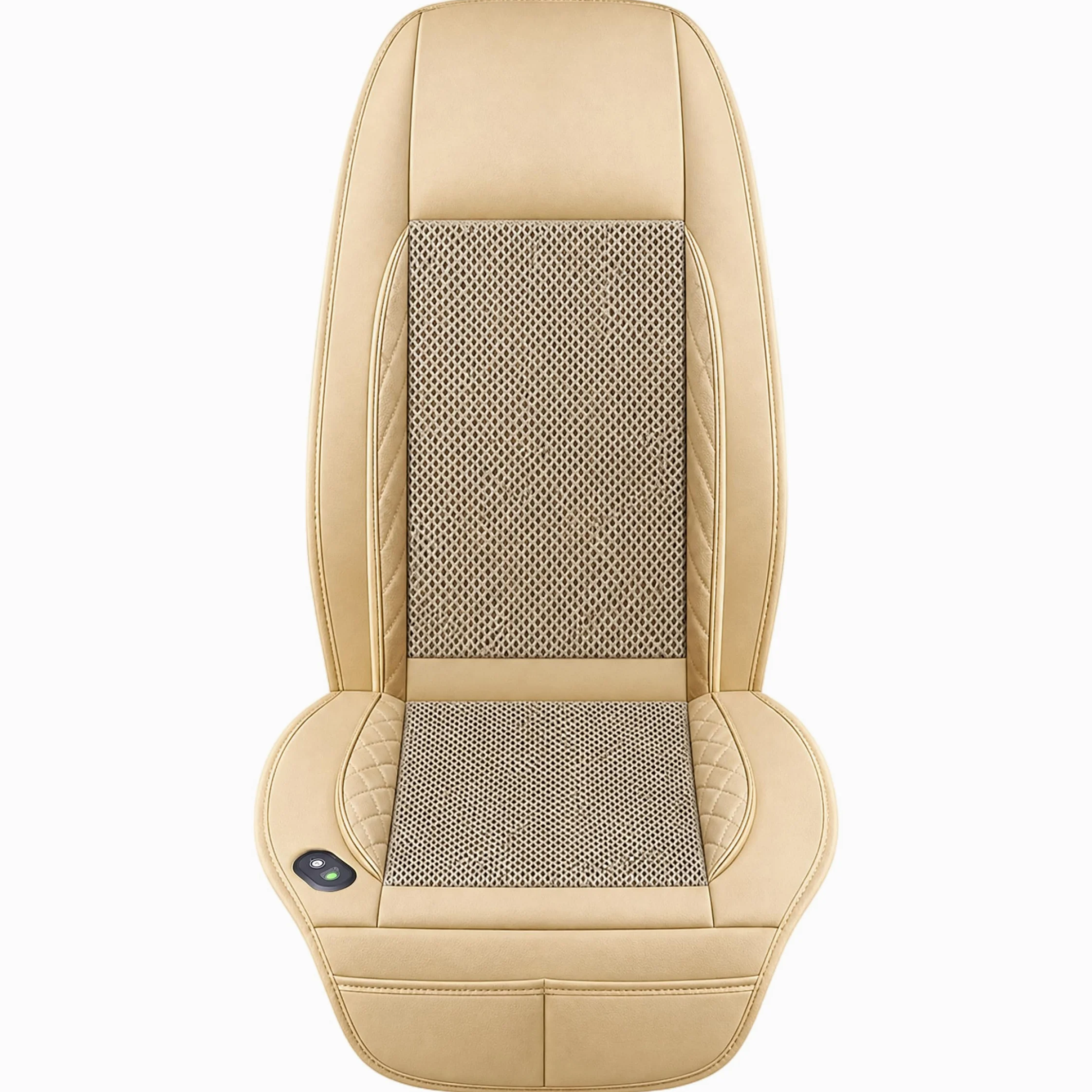 Funda de asiento de coche antideslizante y transpirable, cojín ajustable para asientos de coche con velocidad del viento, enfriador de asiento de verano para camión, SUV, silla de oficina, color