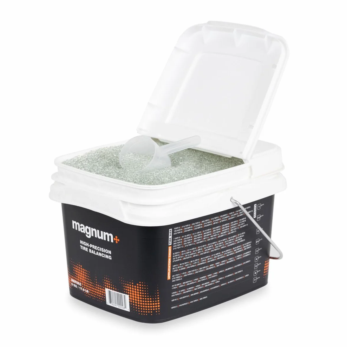 Magnum+ Tire Balancing Beads – 17.6 LB (8 kg) Bulk Tub | Dynamic Internal Balancing for Truck, Off-Road & Heavy-Duty Tires | Reusable, Eco-Friendly Glass Beads