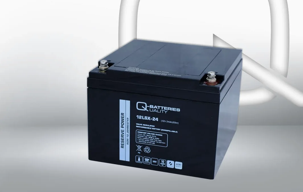 Batería Qbatteries 12LSX-24 Agm Long Life. Tecnología AGM. 12V - 24Ah (166x17...