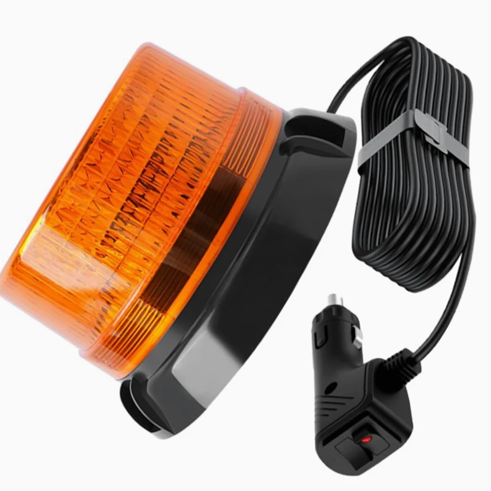 Riloer Luces de advertencia estroboscópicas intermitentes de 12V-80V con 90LED compatible con quitanieves furgonetas camiones tractores y montacargas Interruptor de doble botón tipo cargador de coche