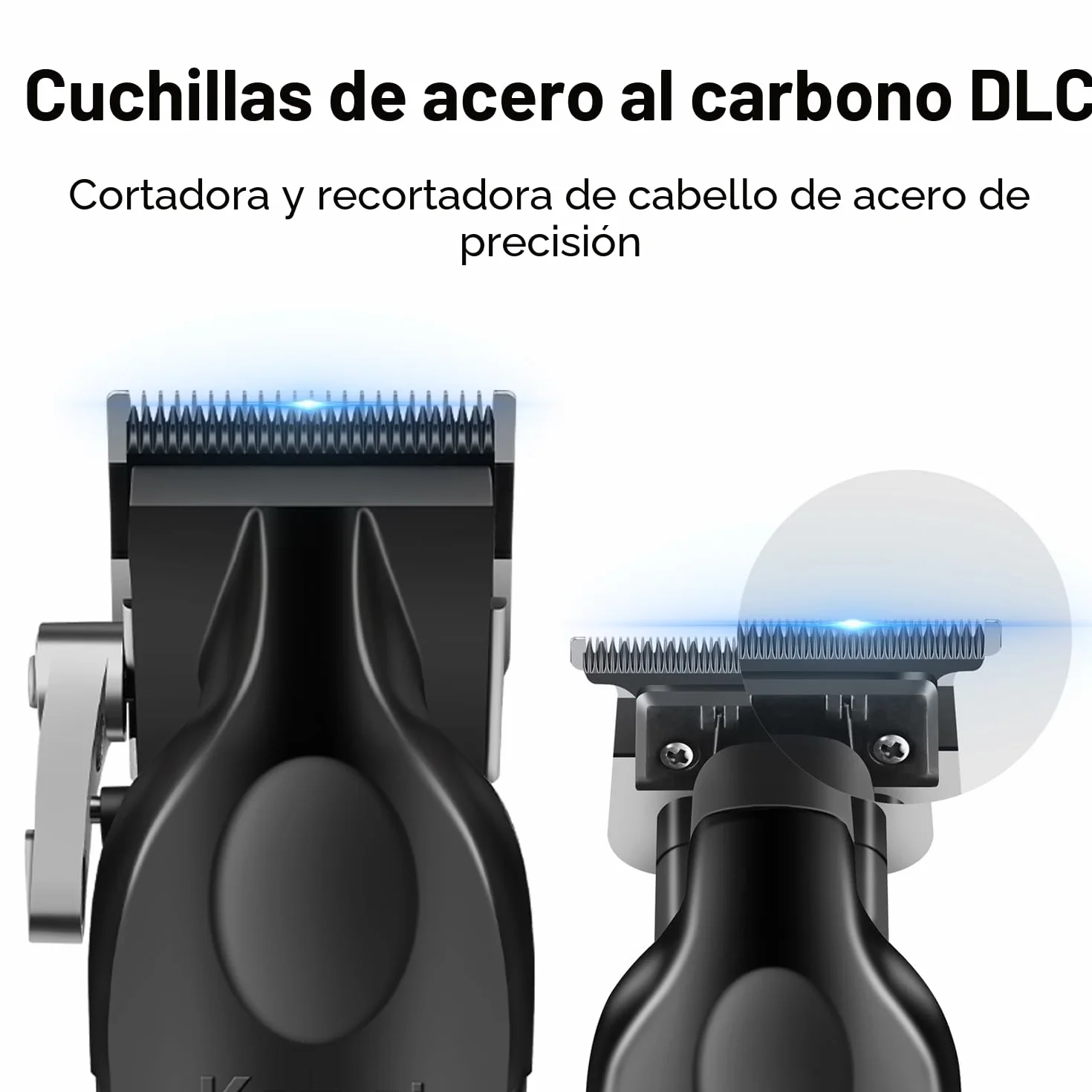 KEMEI Cortapelos Eléctrico Inalámbrico Hombre Máquina Cortar Pelo Trimmer Hoja en T