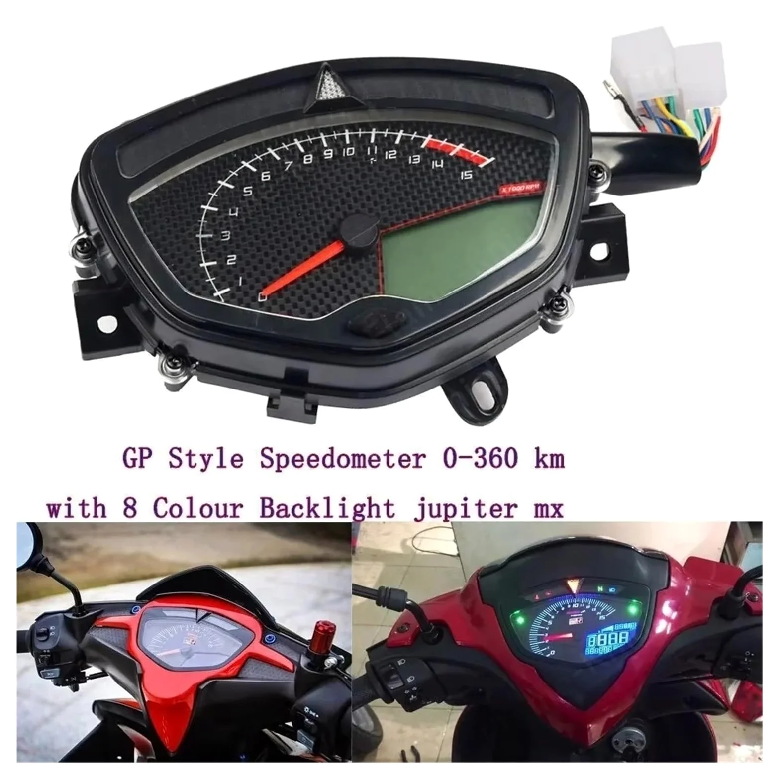 Tacómetro Digital para Motocicleta, Odómetro Y Velocímetro para Ya&maha 135 LC V1/Jupiter MX Sniper, Medidor UMA Velocímetro Tacómetro