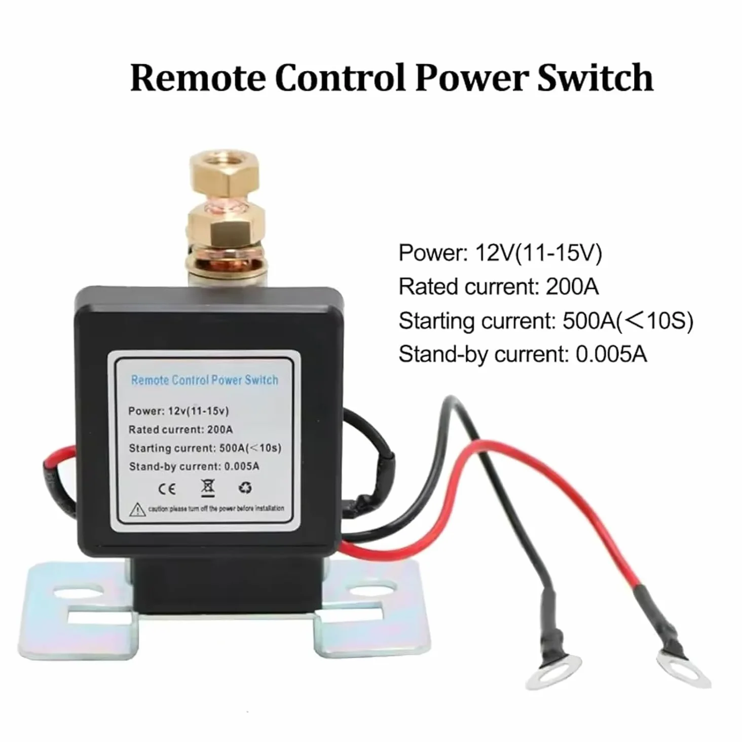 Relé de Batería Inalámbrico Remoto - Arranque a 30m, Interruptor Antirrobo, Instalación DIY Fácil para Coches, Autocaravanas 12V/24V (2Set 12V)