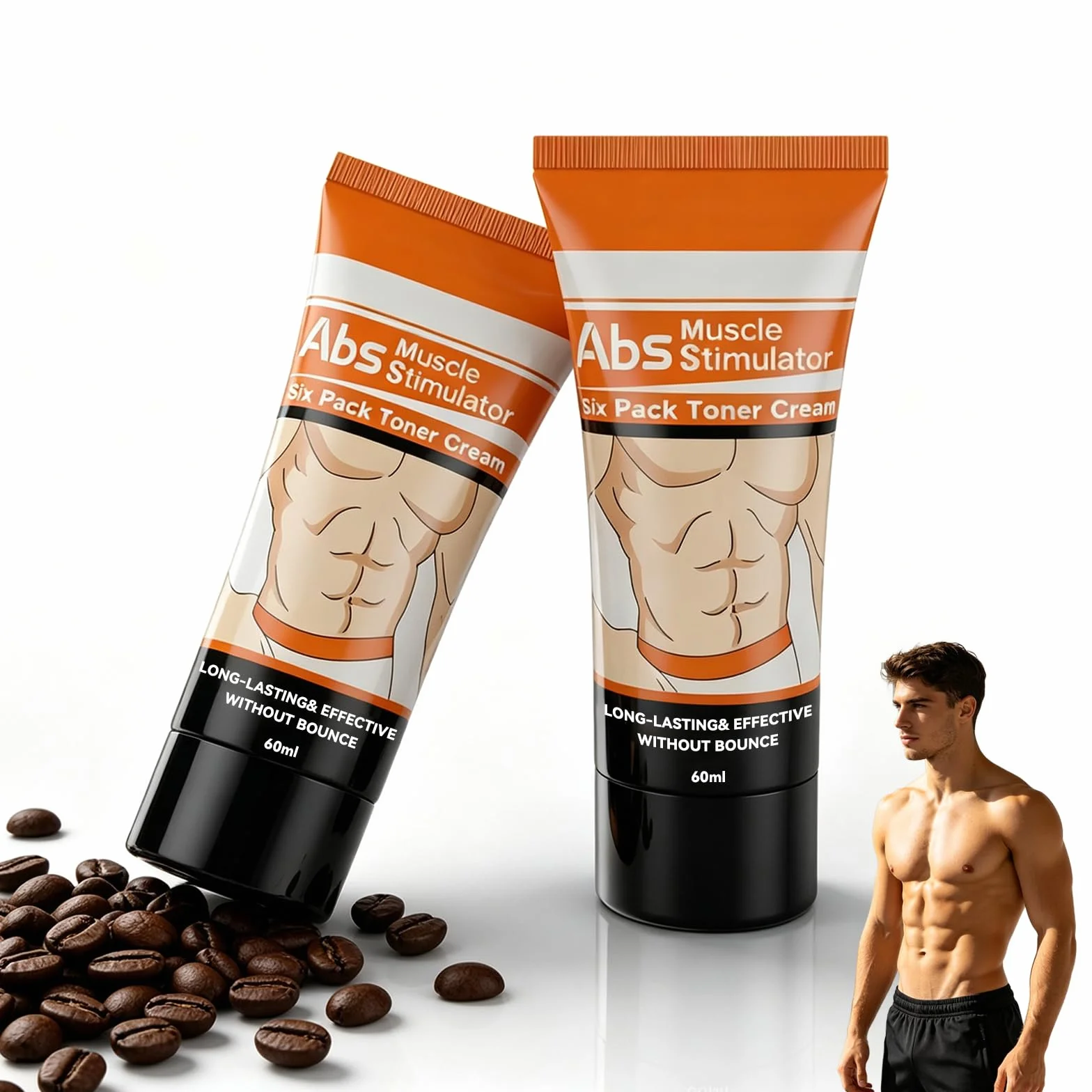 Crema Abdominal 2 Piezas, Crema De Masaje Con Efecto Calor, Gel Corporal Para Fitness Y Entrenamiento